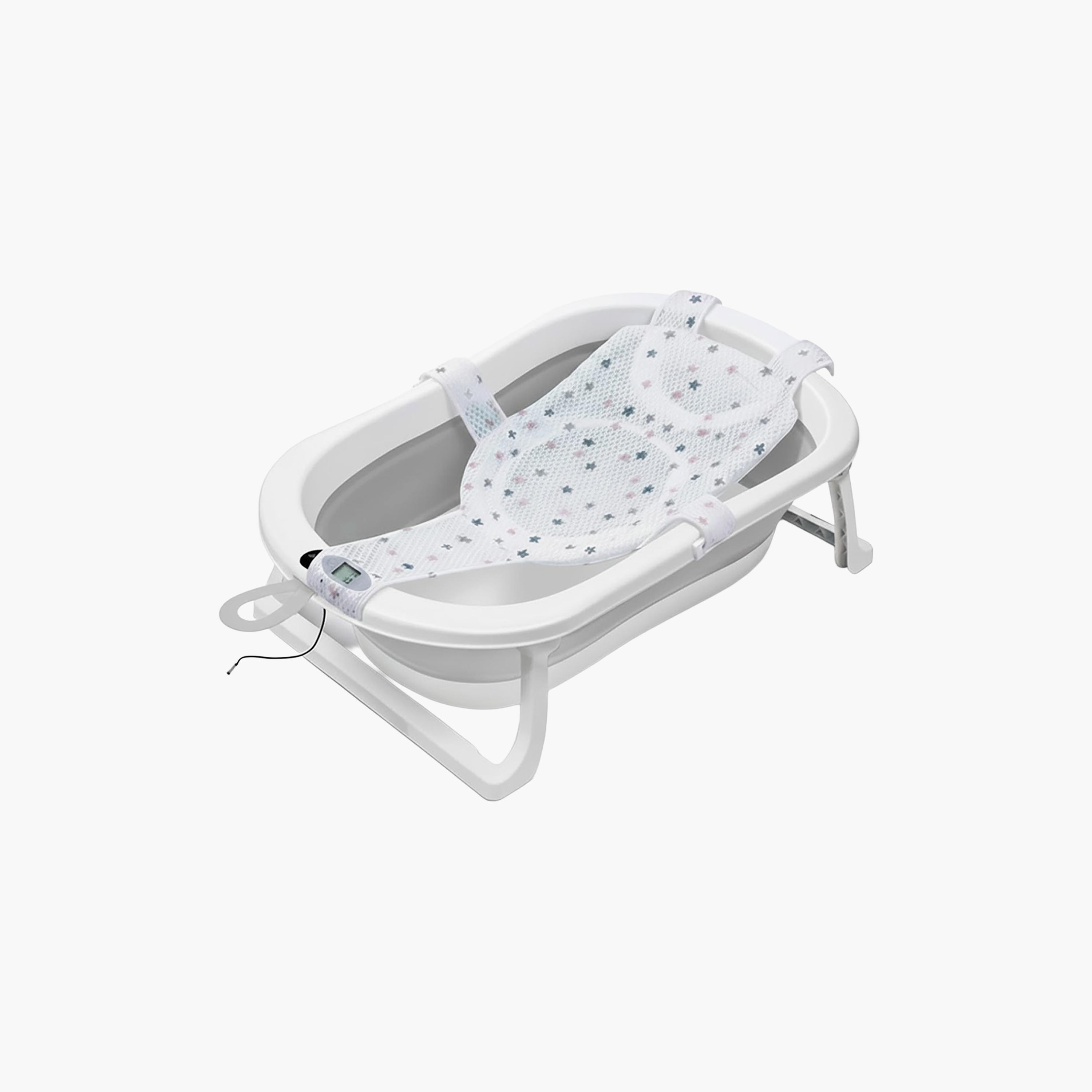 Star Babies -Smart Foldable Bathtub with Digital Thermometer & Bath Support-baby-bathandcare-bathtubs-image-2