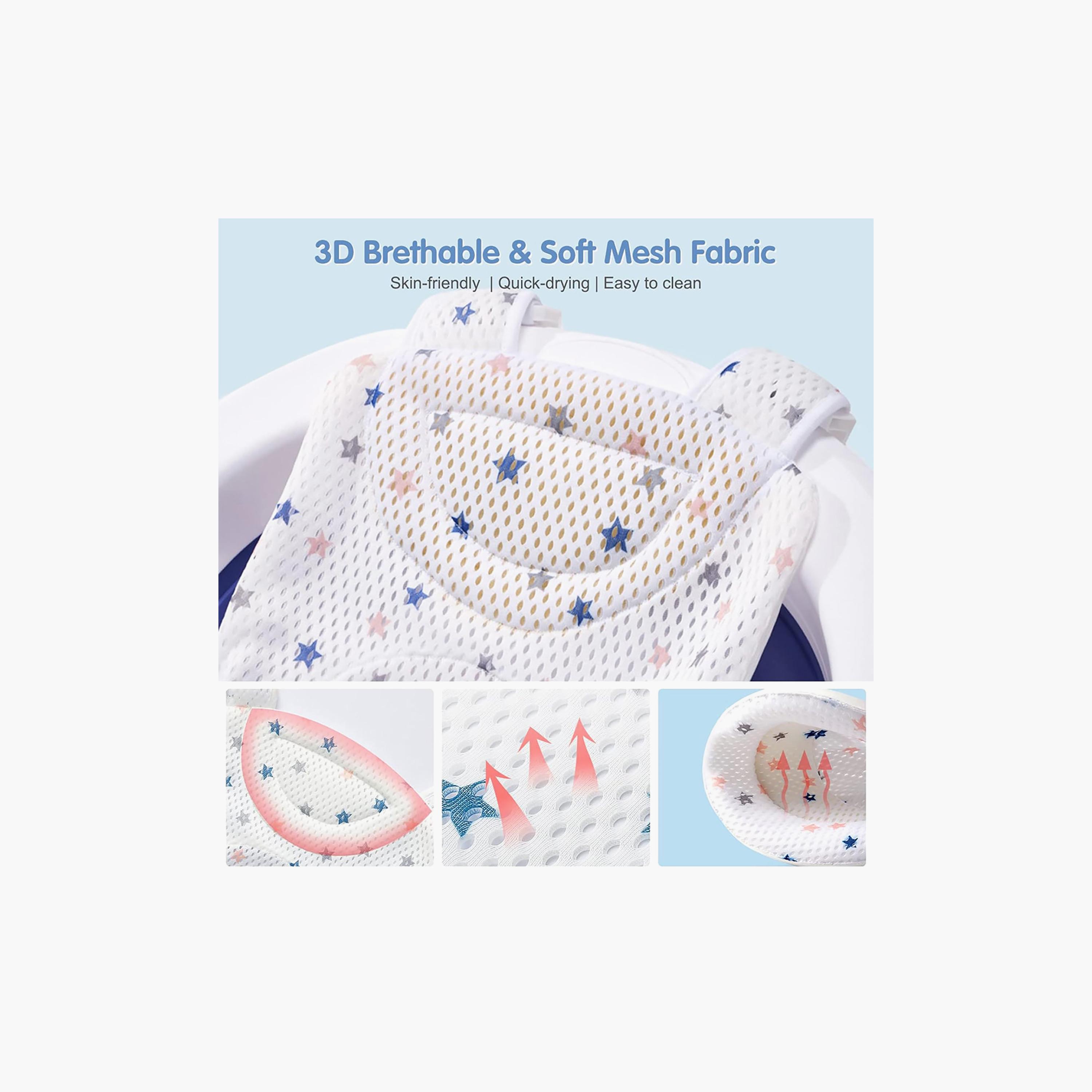 Star Babies -Smart Foldable Bathtub with Digital Thermometer & Bath Support-baby-bathandcare-bathtubs-image-5