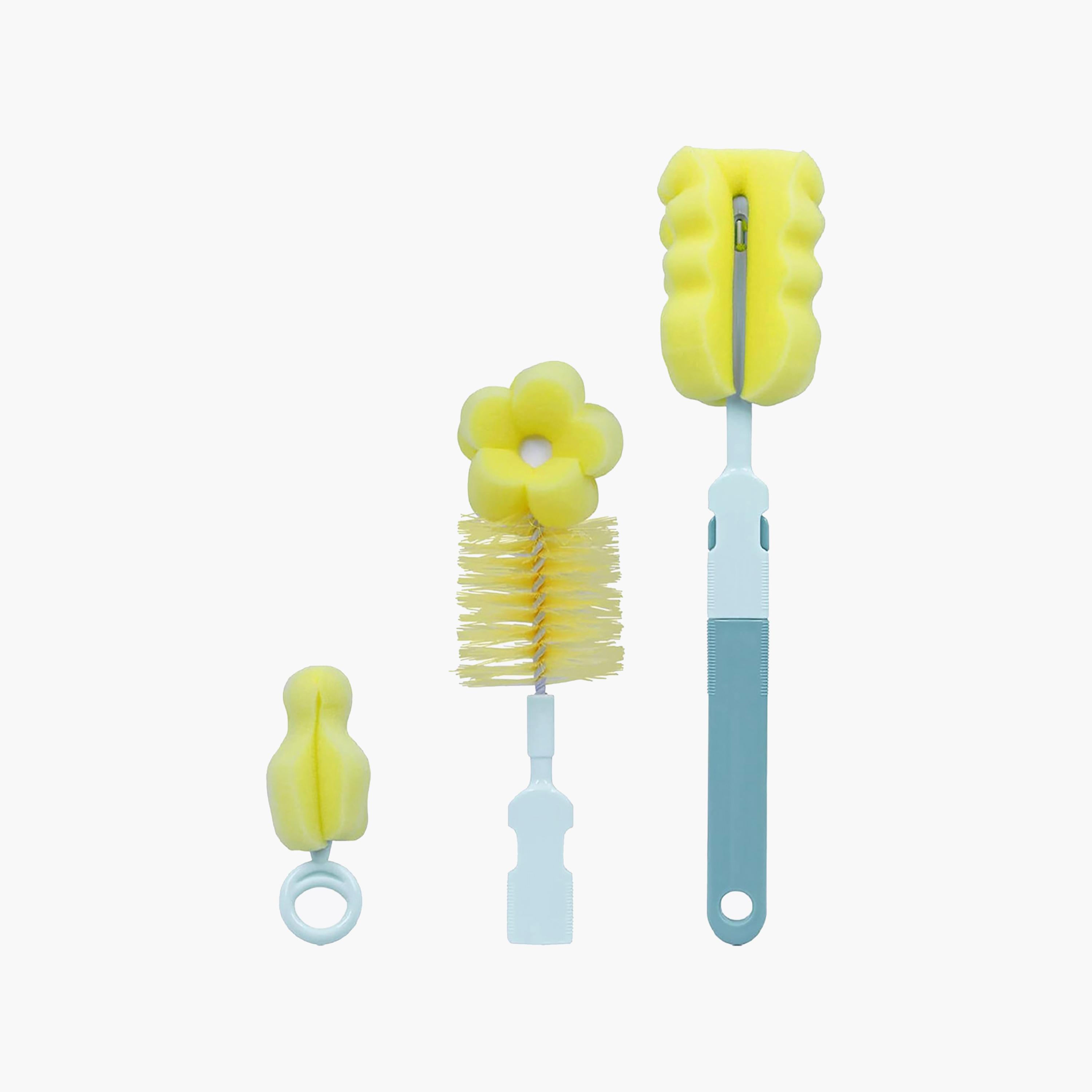 Star Babies Sponge Bottle Cleaning Brush Set - Assorted-baby-feeding-accessories-image-1