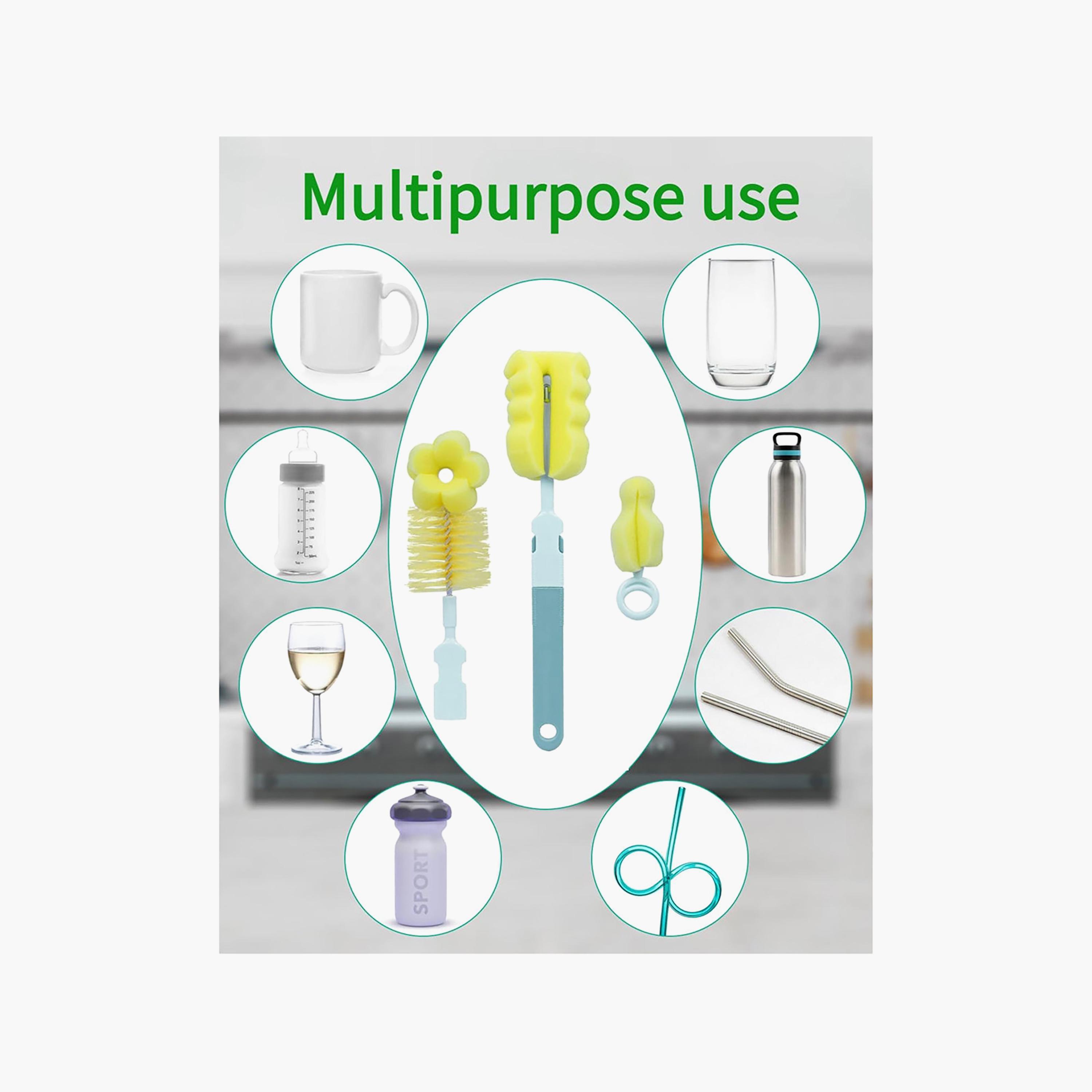 Star Babies Sponge Bottle Cleaning Brush Set - Assorted-baby-feeding-accessories-image-4