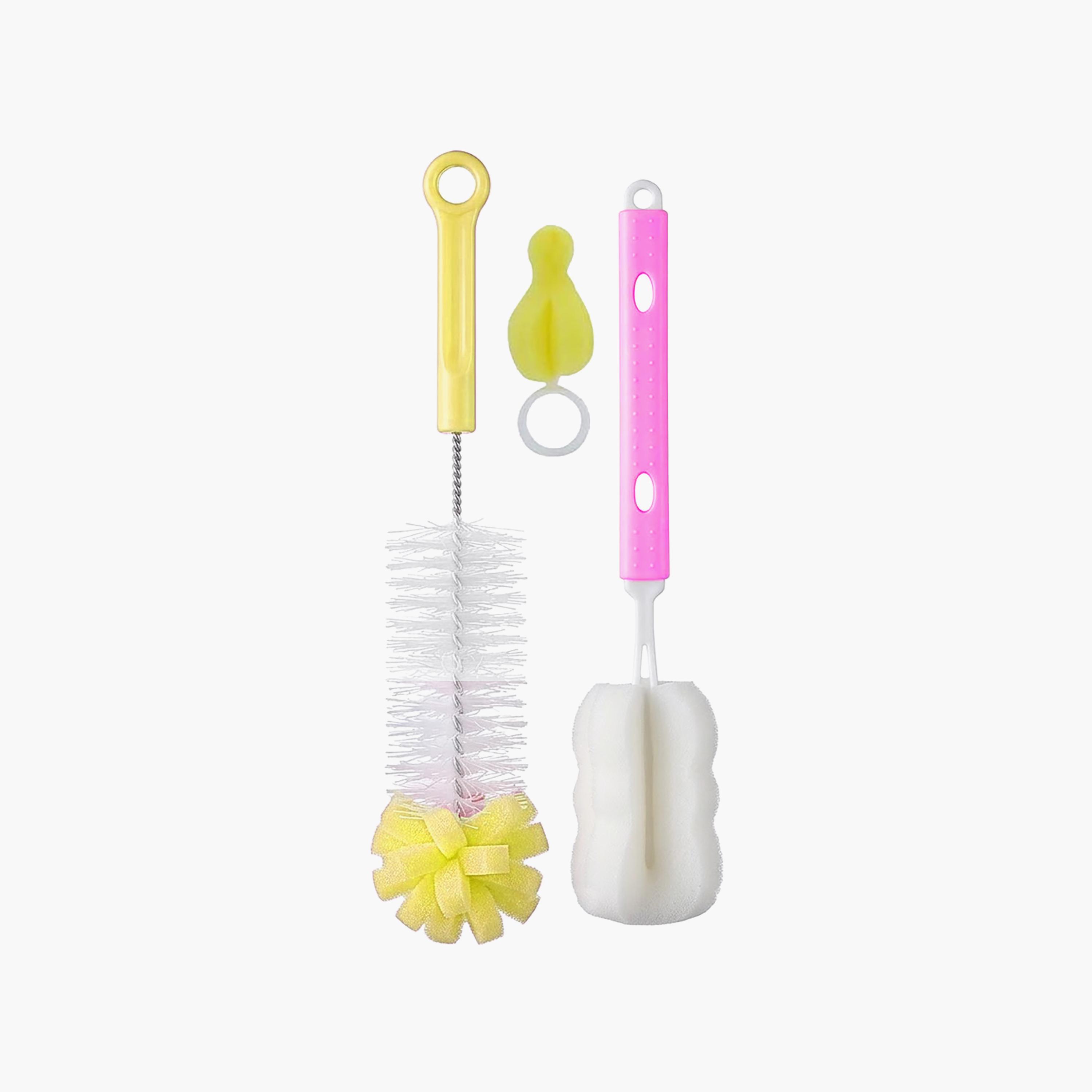 Star Babies Sponge Bottle Cleaning Brush Set - Assorted-baby-feeding-accessories-image-1