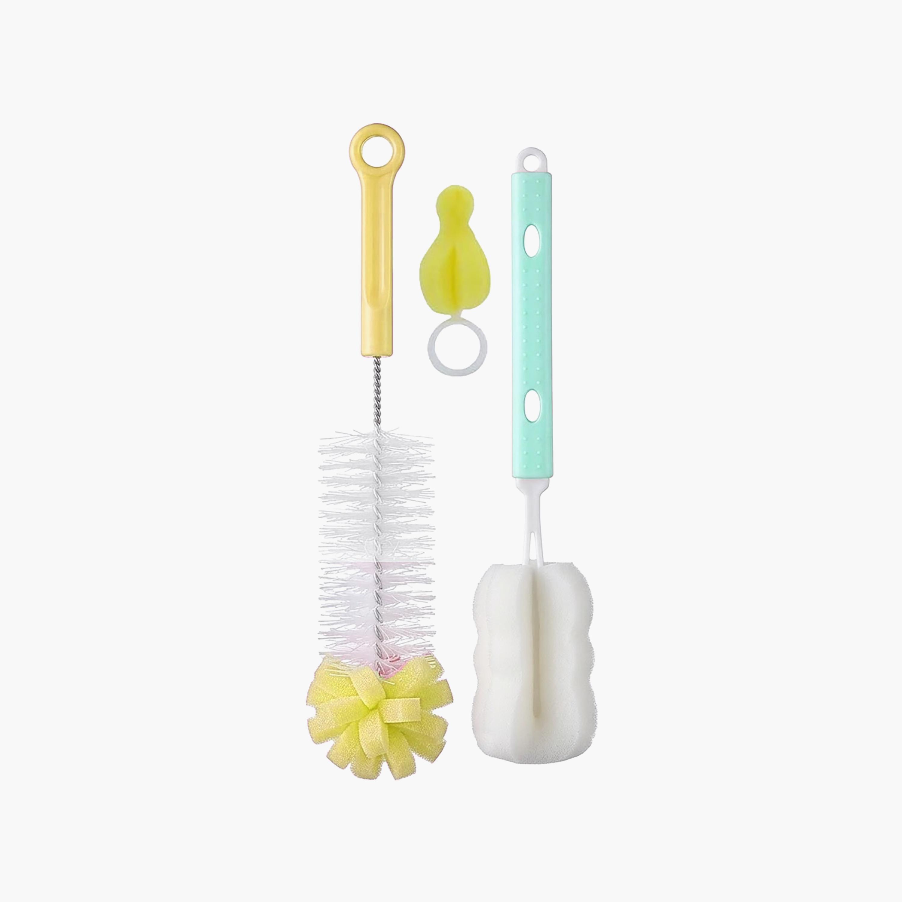 Star Babies Sponge Bottle Cleaning Brush Set - Assorted-baby-feeding-accessories-image-1