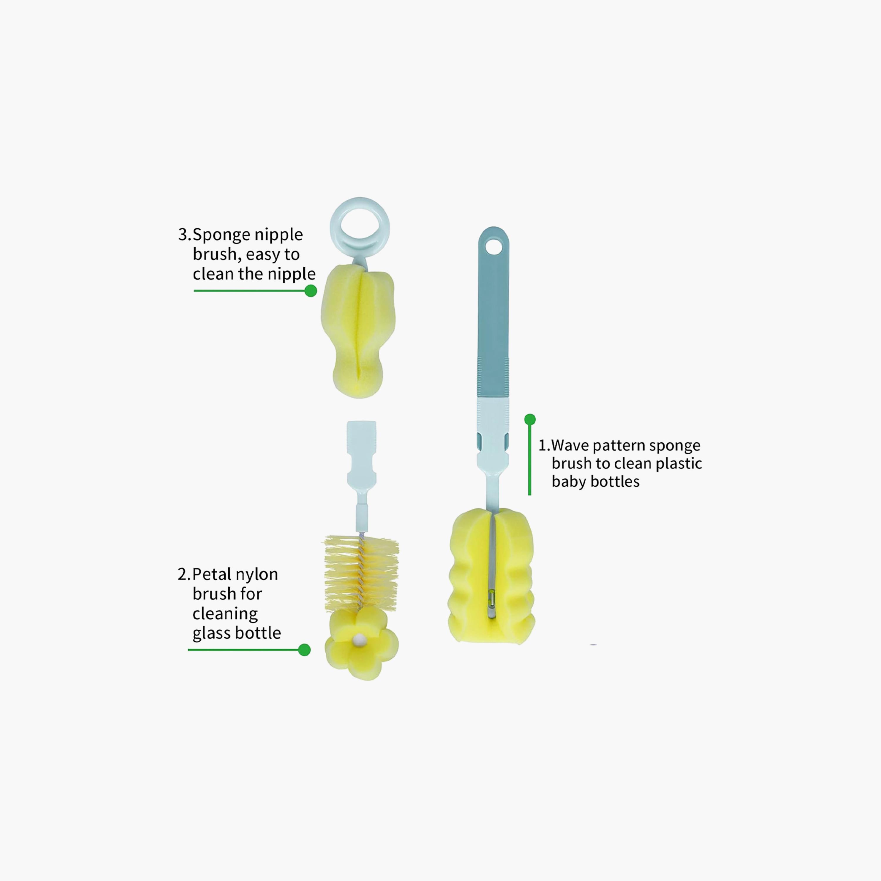 Star Babies Sponge Bottle Cleaning Brush Set - Assorted-baby-feeding-accessories-image-5