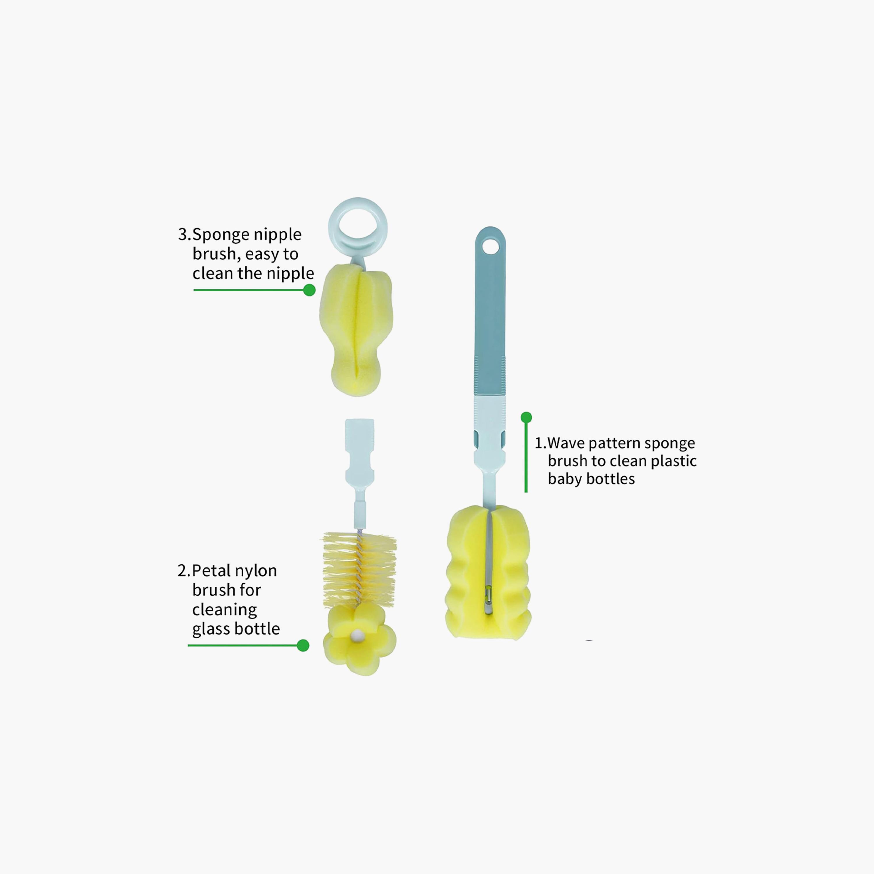 Star Babies Sponge Bottle Cleaning Brush Set - Assorted-baby-feeding-accessories-image-5