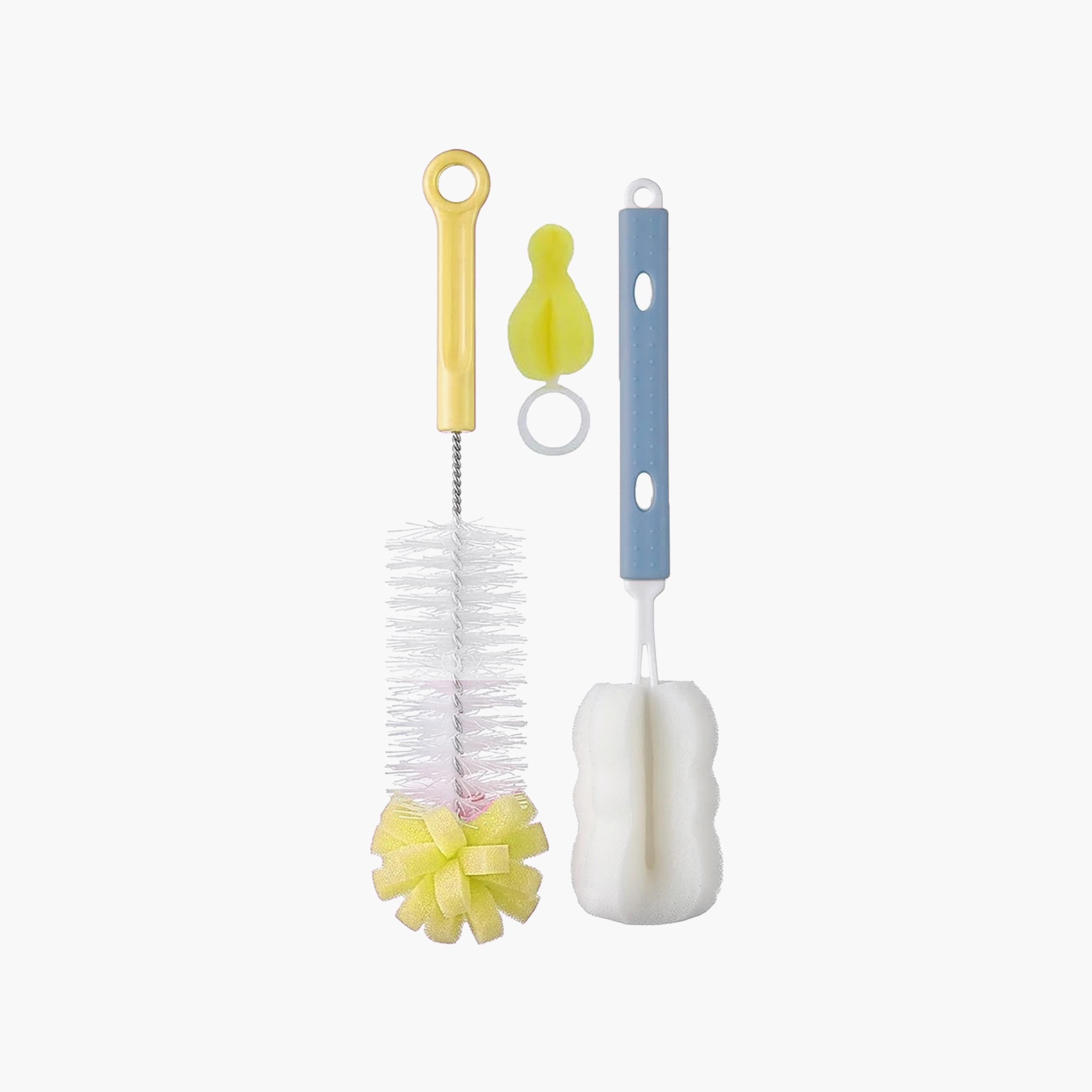Star Babies Sponge Bottle Cleaning Brush Set - Assorted-baby-feeding-accessories-image-1