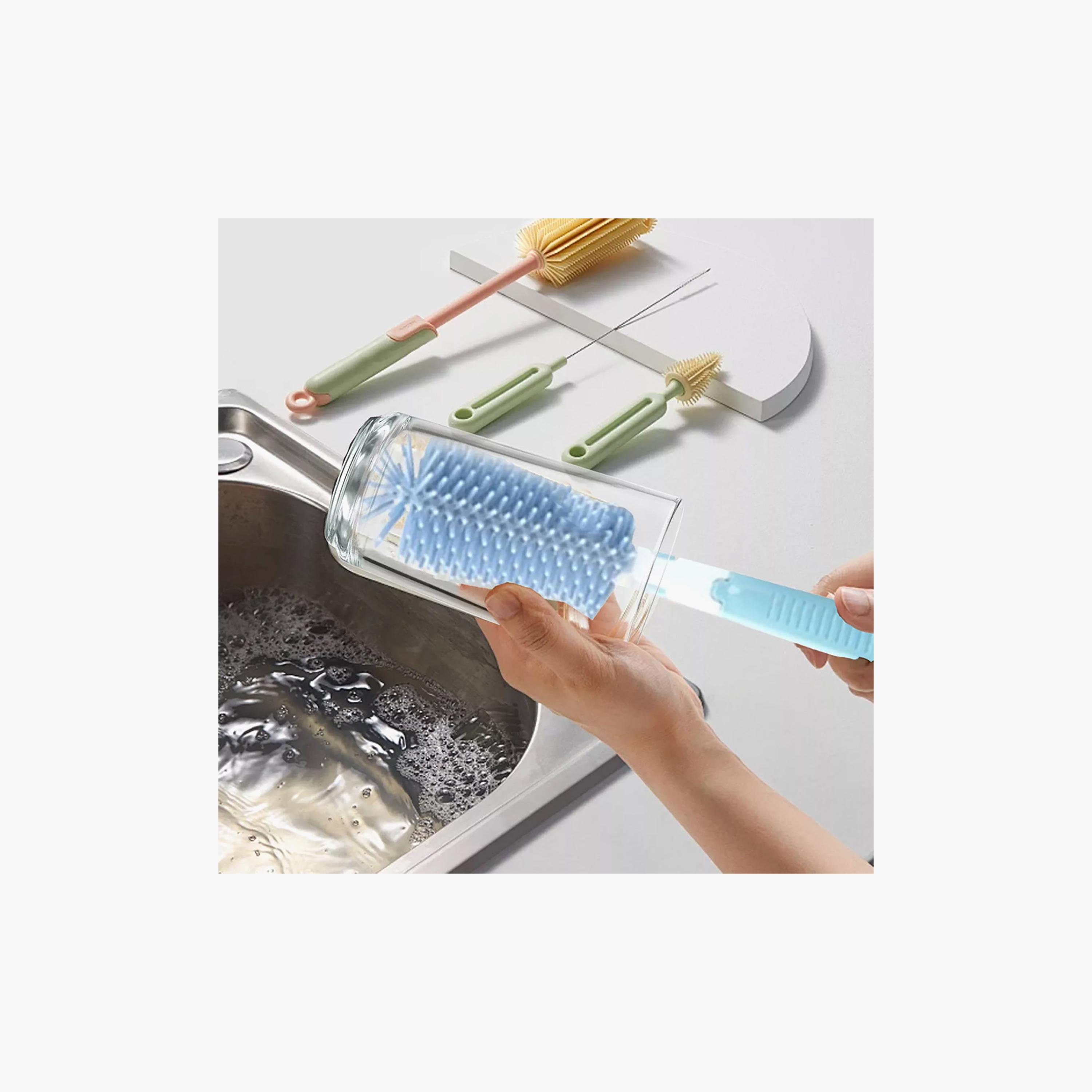 Star Babies 7-In-1 Silicone Bottle Cleaning Brush & Rack Travel Set-baby-feeding-accessories-image-3