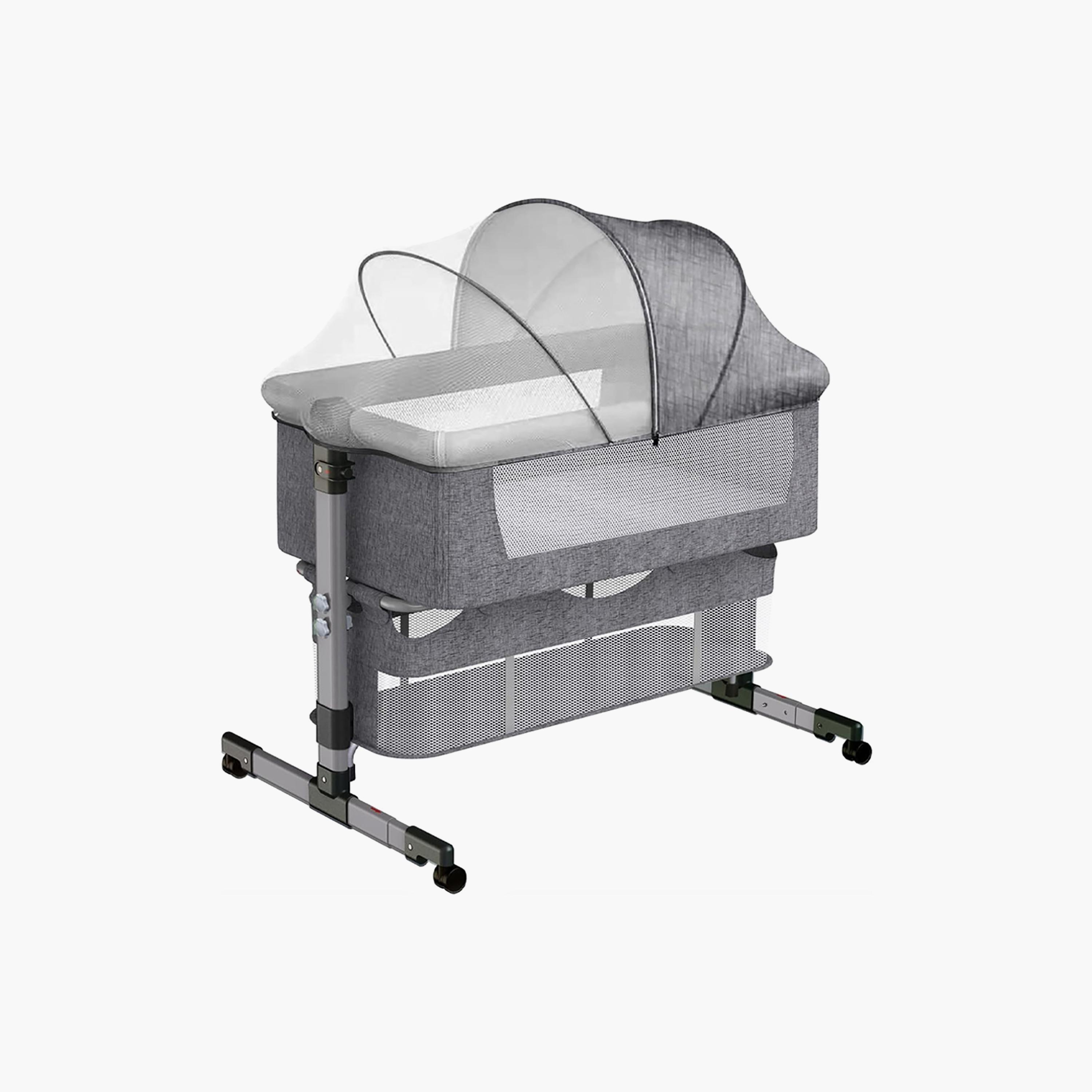 Star Babies Adjustable Bedside Crib & Cradle with Mosquito Net-baby-nursery-furniture-cribsandbeds-babycribs-image-1