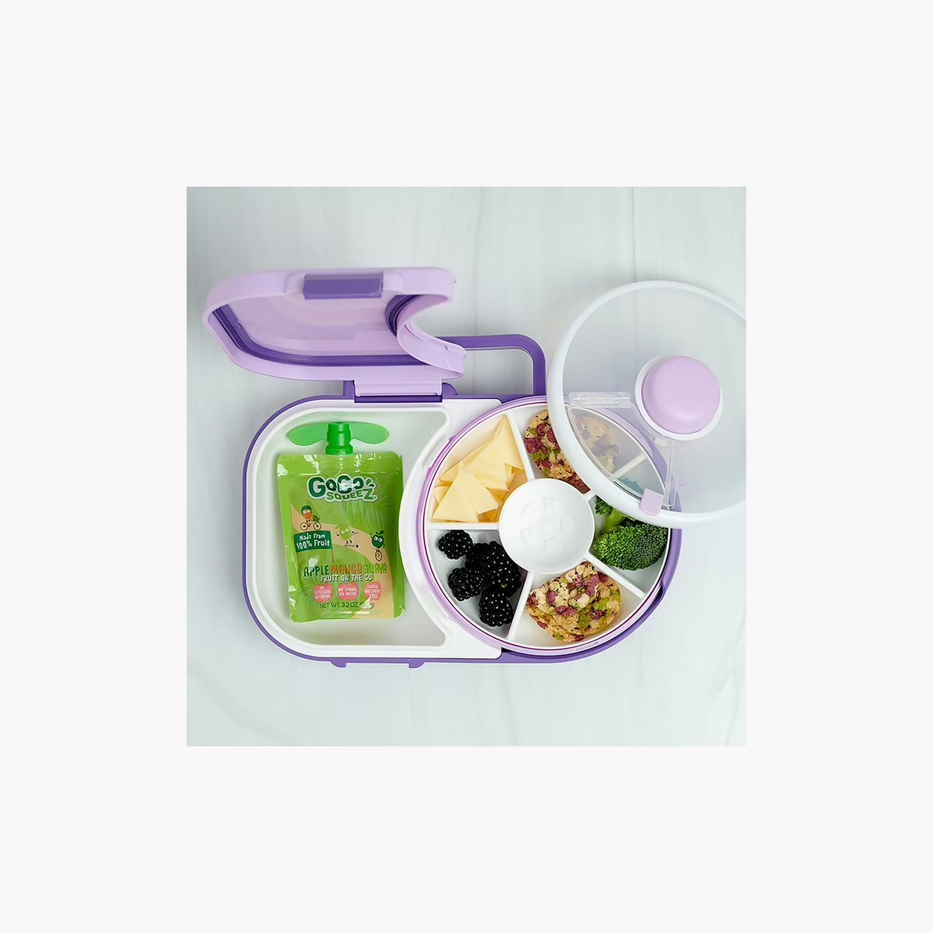 صندوق غداء بتصميم مقسم سادة مع مغزل قابل للفصل من ستار بيبيز - 870 مل-school-lunchessentials-lunchboxes-image-3