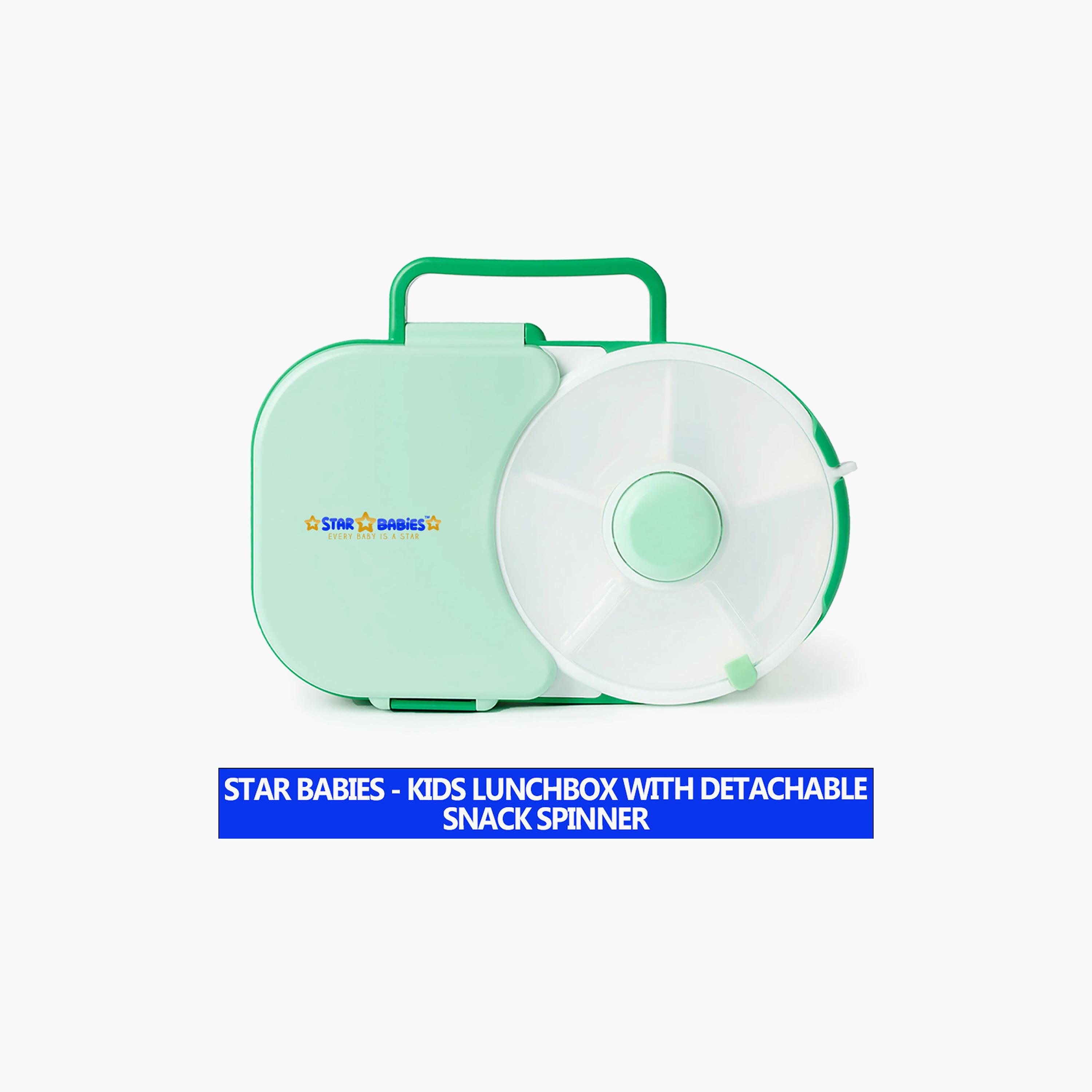 صندوق غداء بتصميم مقسم سادة مع مغزل قابل للفصل من ستار بيبيز - 870 مل-school-lunchessentials-lunchboxes-image-2