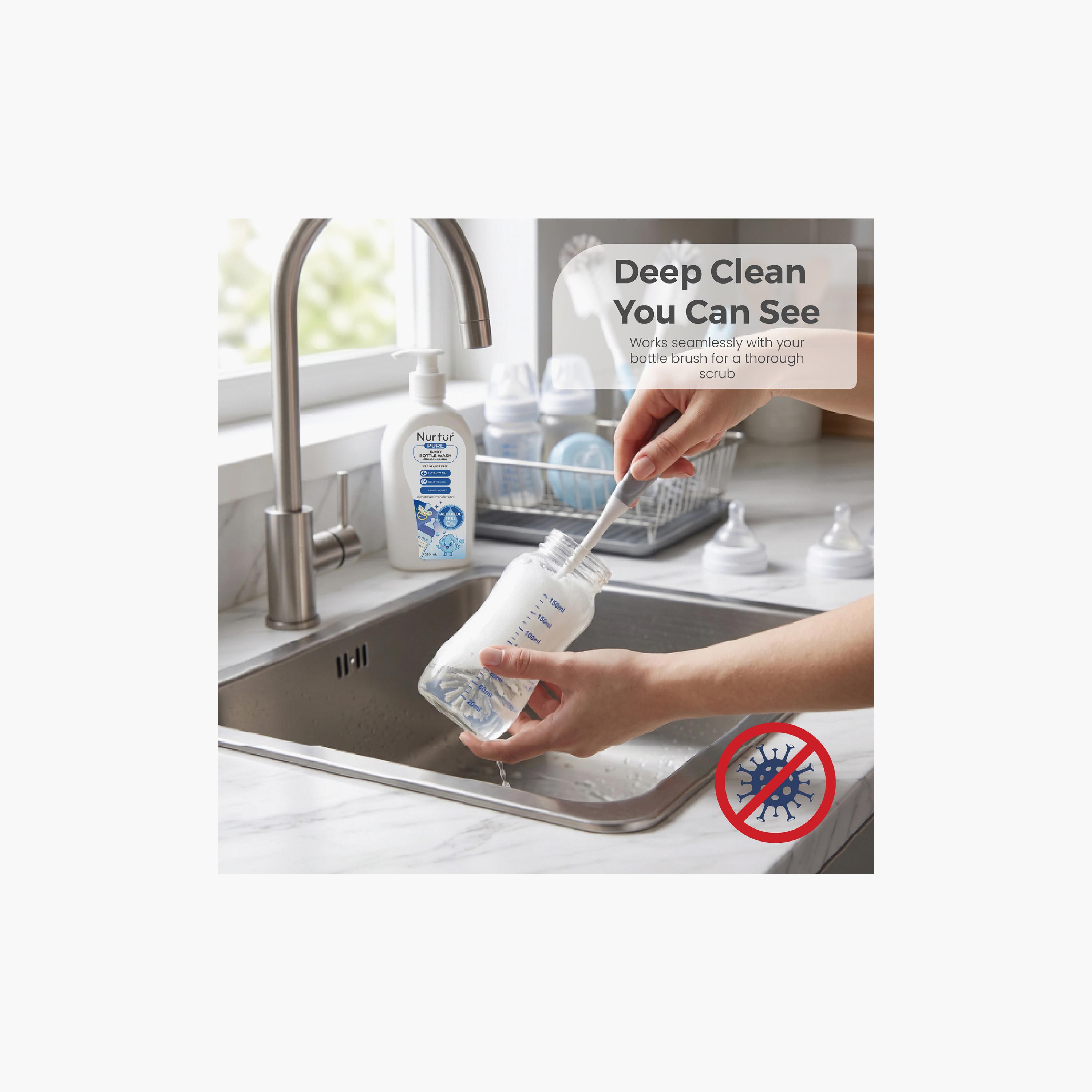 منظف زجاجات خالي من الكحول والبارابين سعة 250 مل من نيرتشر بيور-baby-feeding-cleaningliquids-image-4