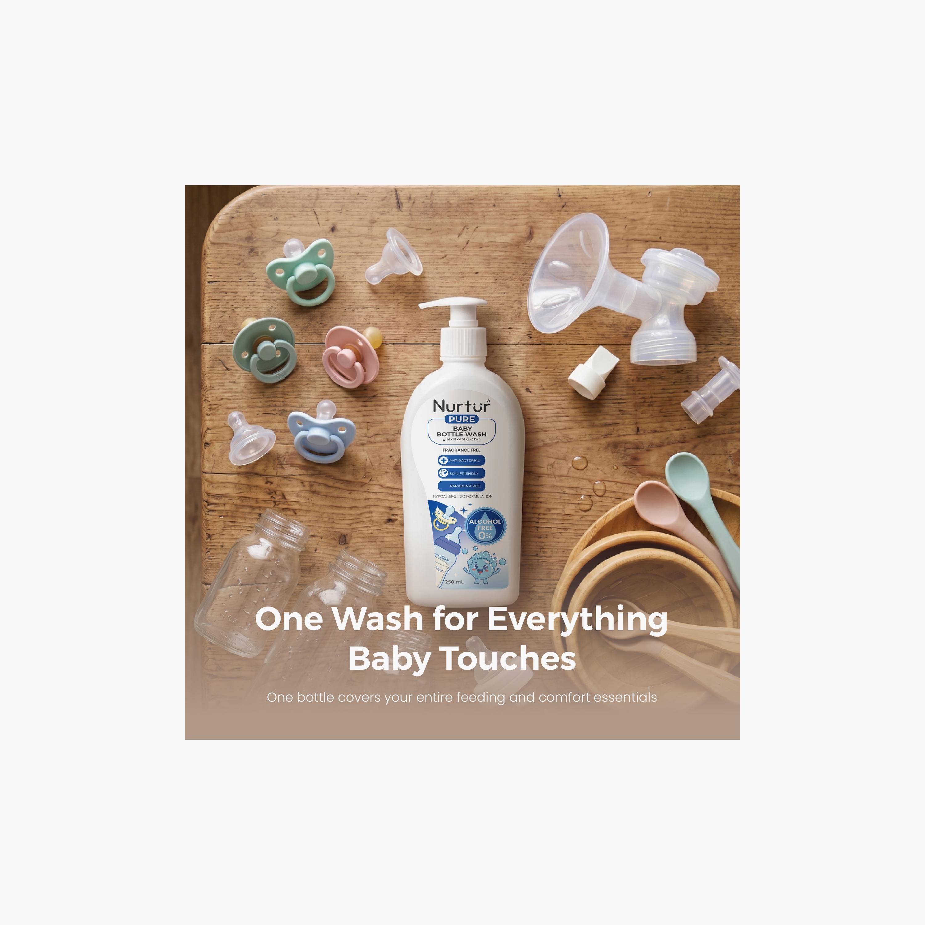 منظف زجاجات خالي من الكحول والبارابين سعة 250 مل من نيرتشر بيور-baby-feeding-cleaningliquids-image-5