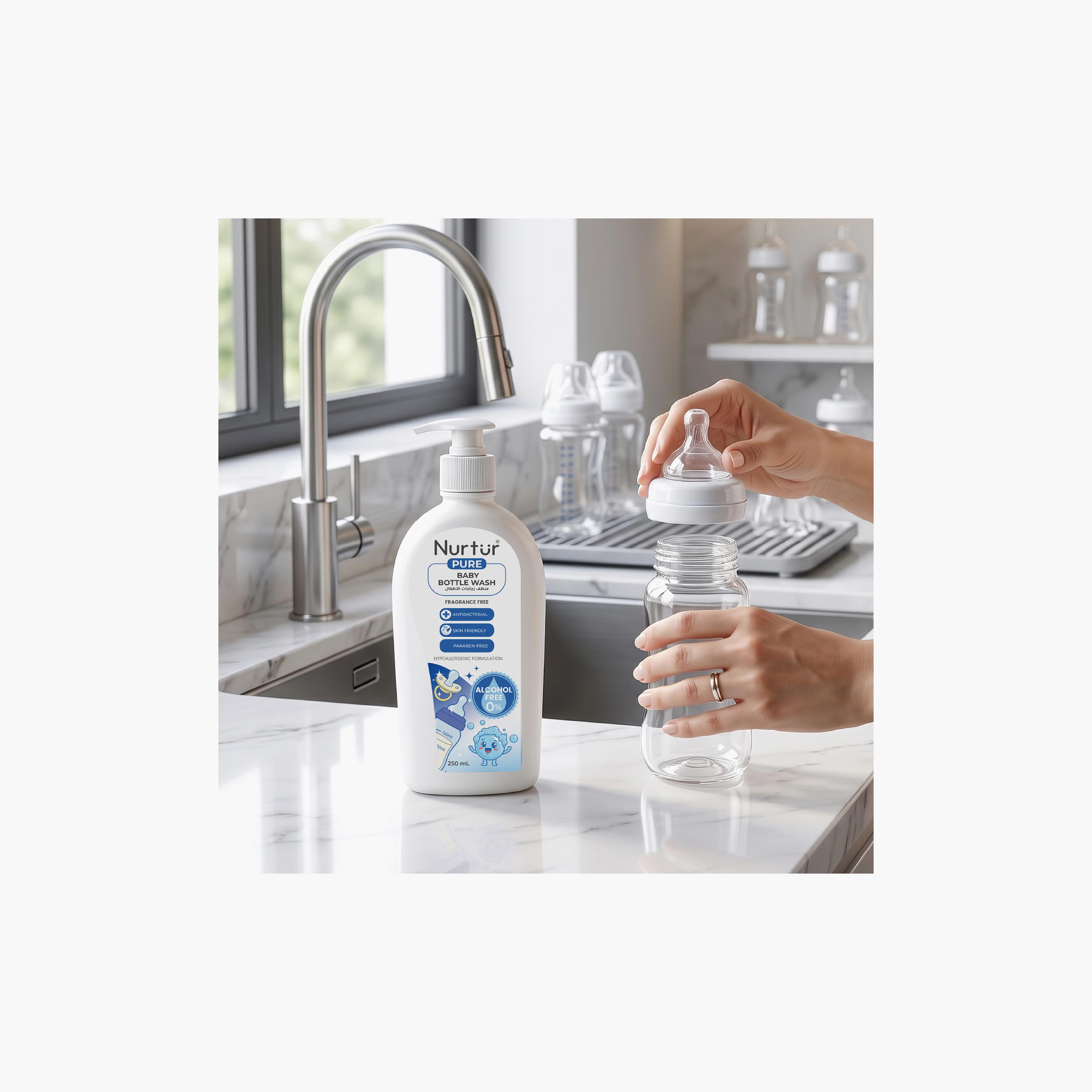 منظف زجاجات خالي من الكحول والبارابين سعة 250 مل من نيرتشر بيور-baby-feeding-cleaningliquids-image-6