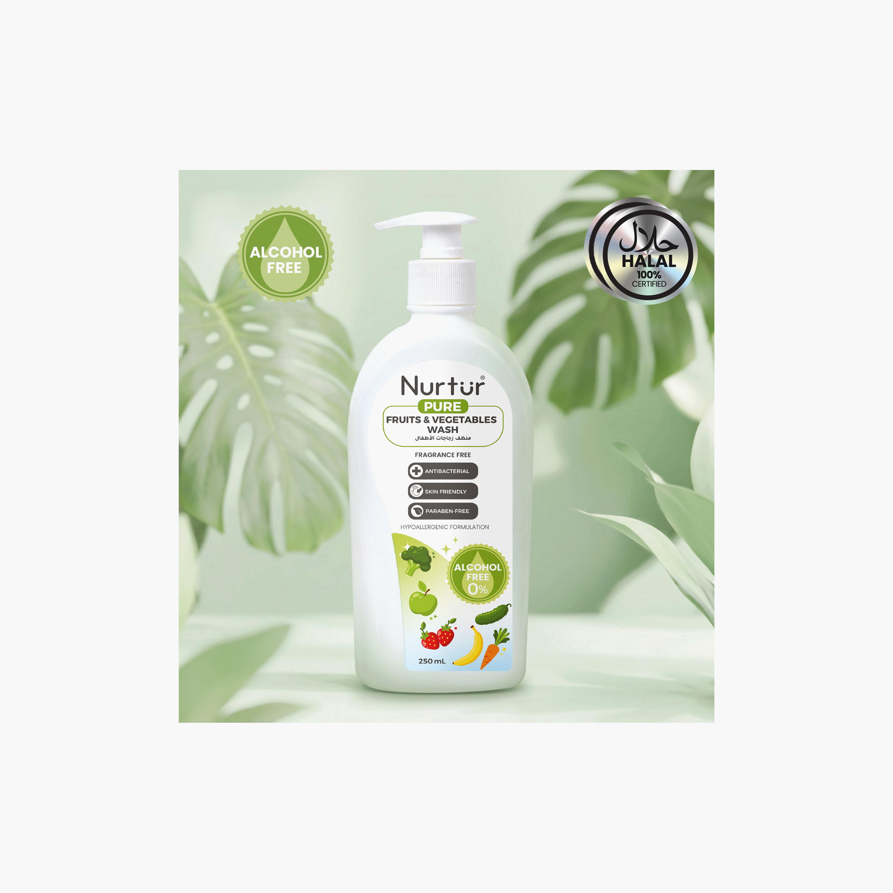غسول فواكه وخضراوات خالي من الكحول والعطور سعة 250 مل من نيرتشر بيور-baby-feeding-cleaningliquids-image-3