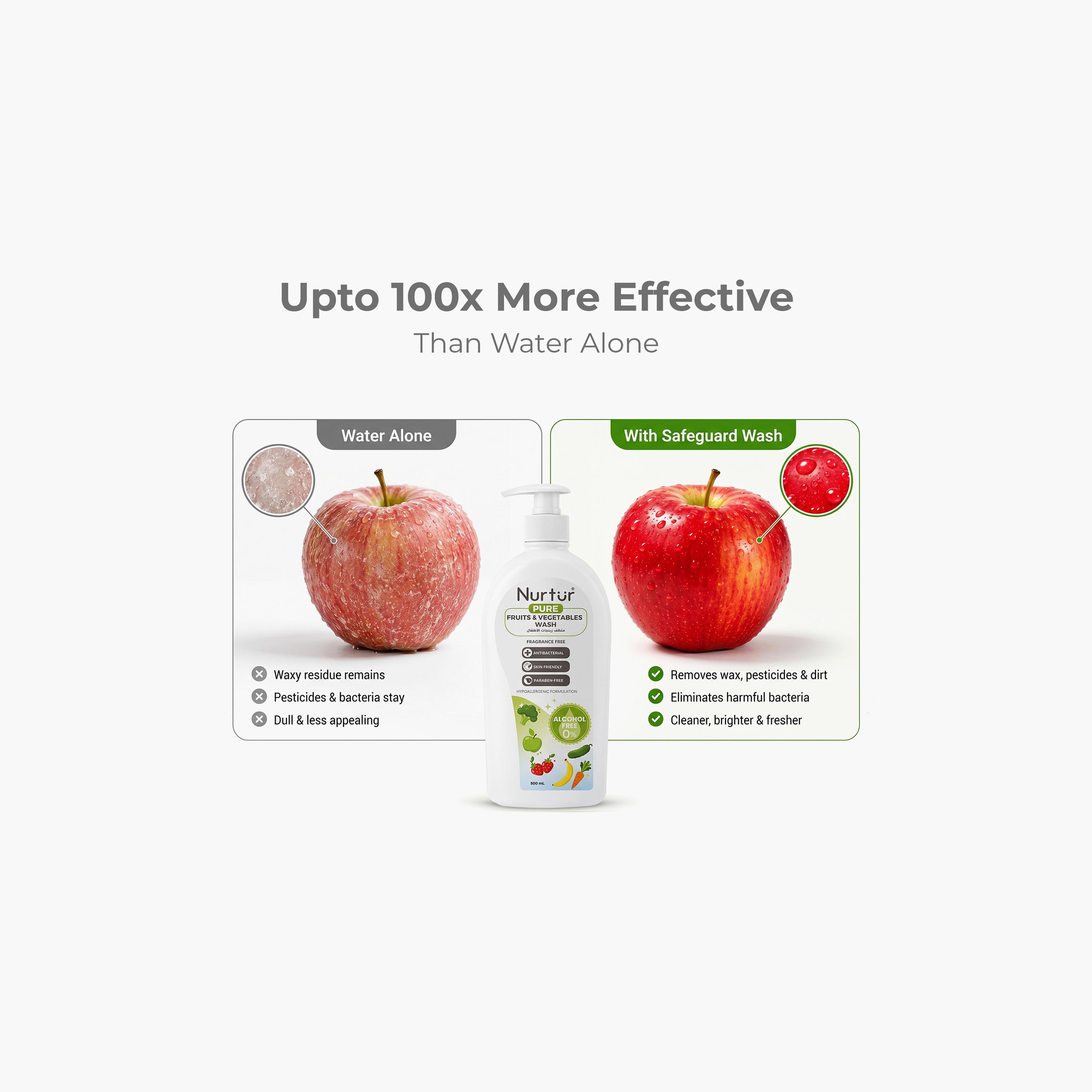Nurtur Pure Alcohol & Fragrance Free Fruits & Vegetables Wash - 500 ml-baby-feeding-cleaningliquids-image-10