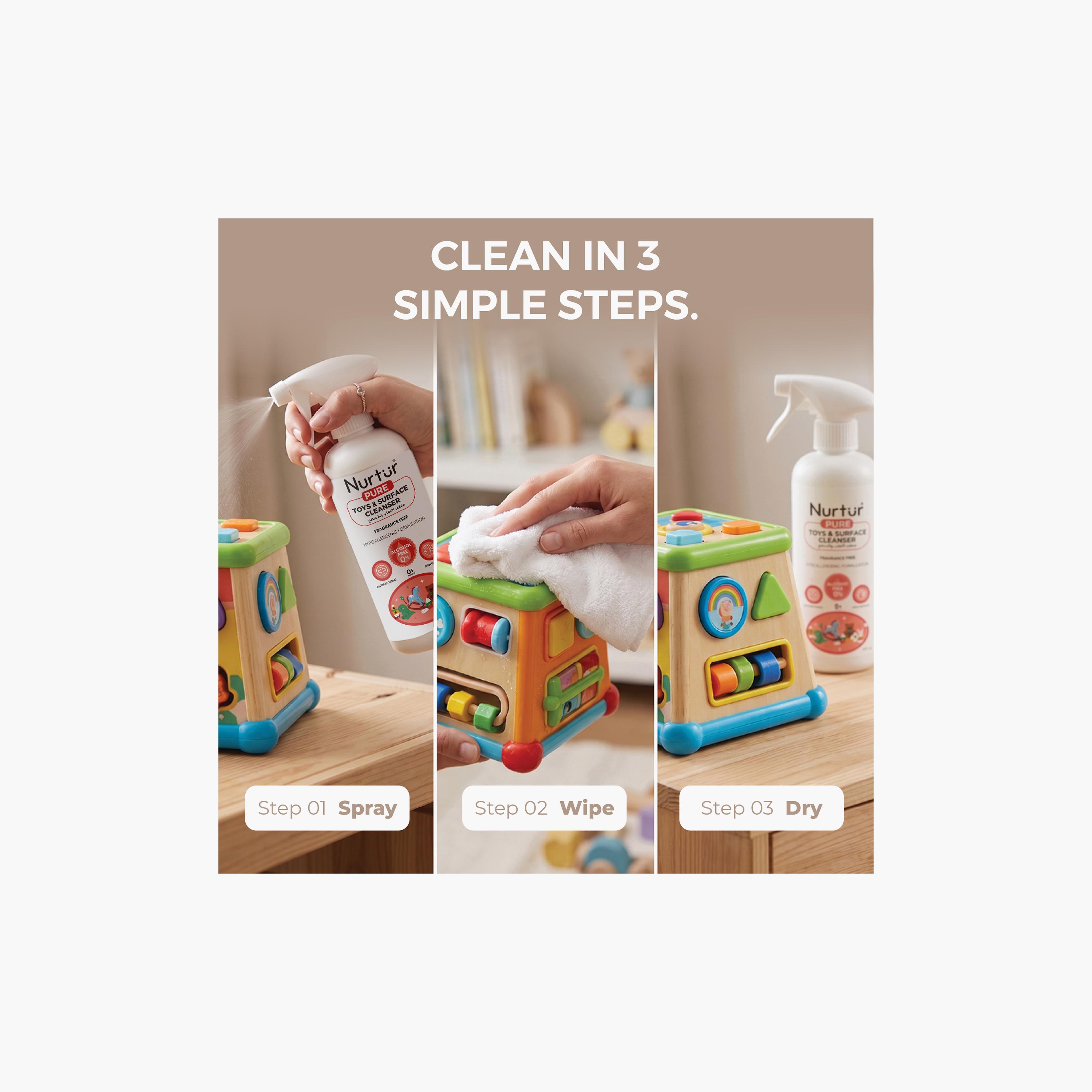 منظف ألعاب وأسطح خالي من الكحول والعطور سعة 450 مل من نيرتشر بيور-baby-feeding-cleaningliquids-image-2
