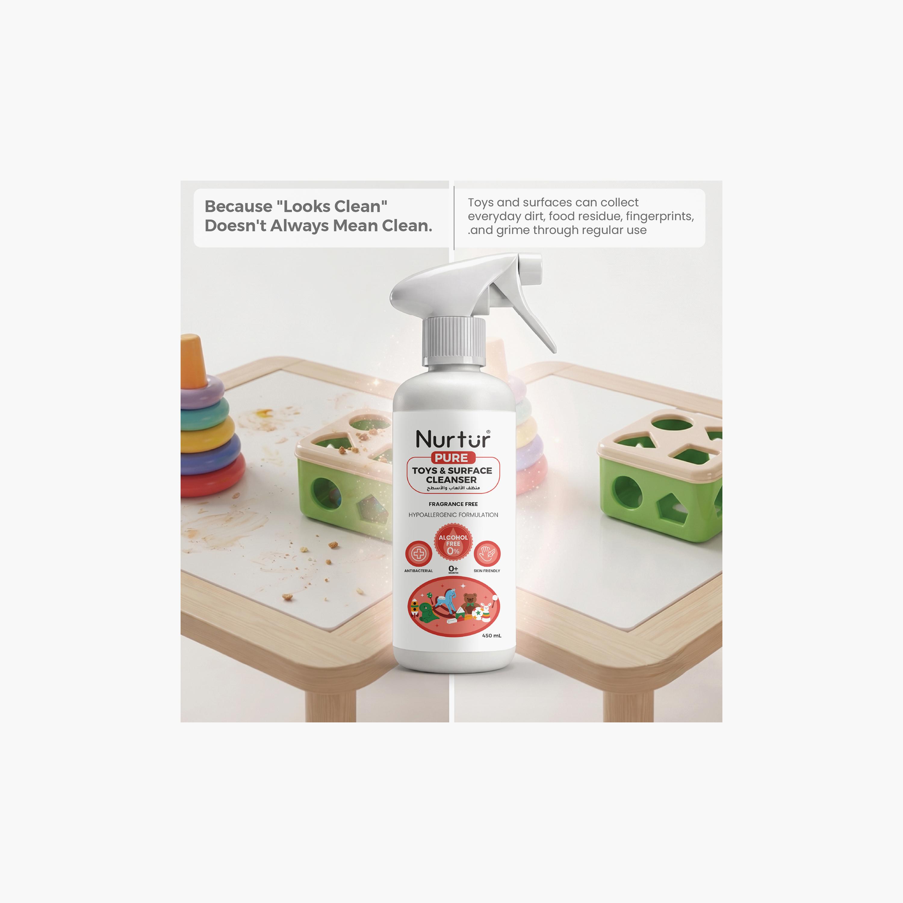 منظف ألعاب وأسطح خالي من الكحول والعطور سعة 450 مل من نيرتشر بيور-baby-feeding-cleaningliquids-image-3
