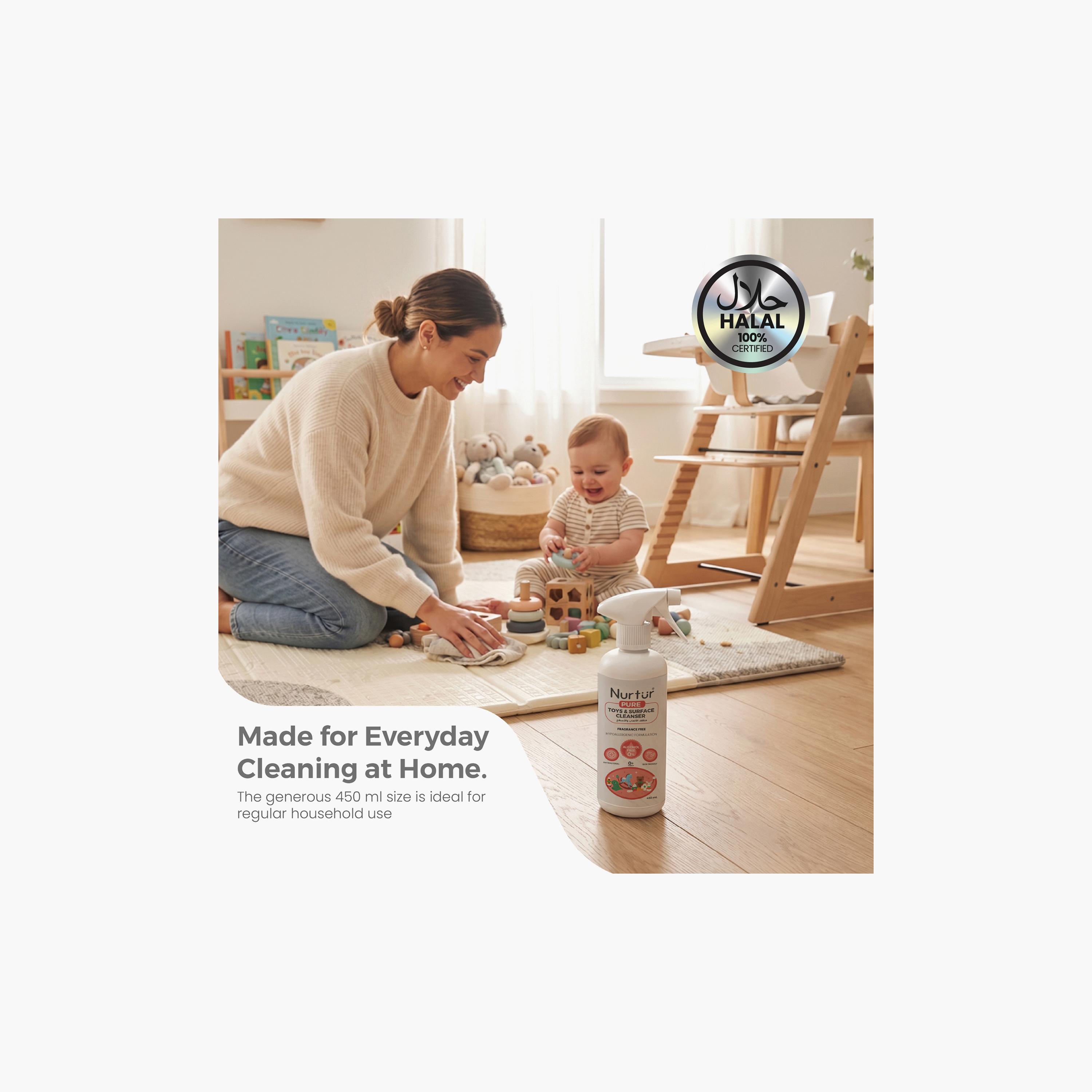 منظف ألعاب وأسطح خالي من الكحول والعطور سعة 450 مل من نيرتشر بيور-baby-feeding-cleaningliquids-image-4