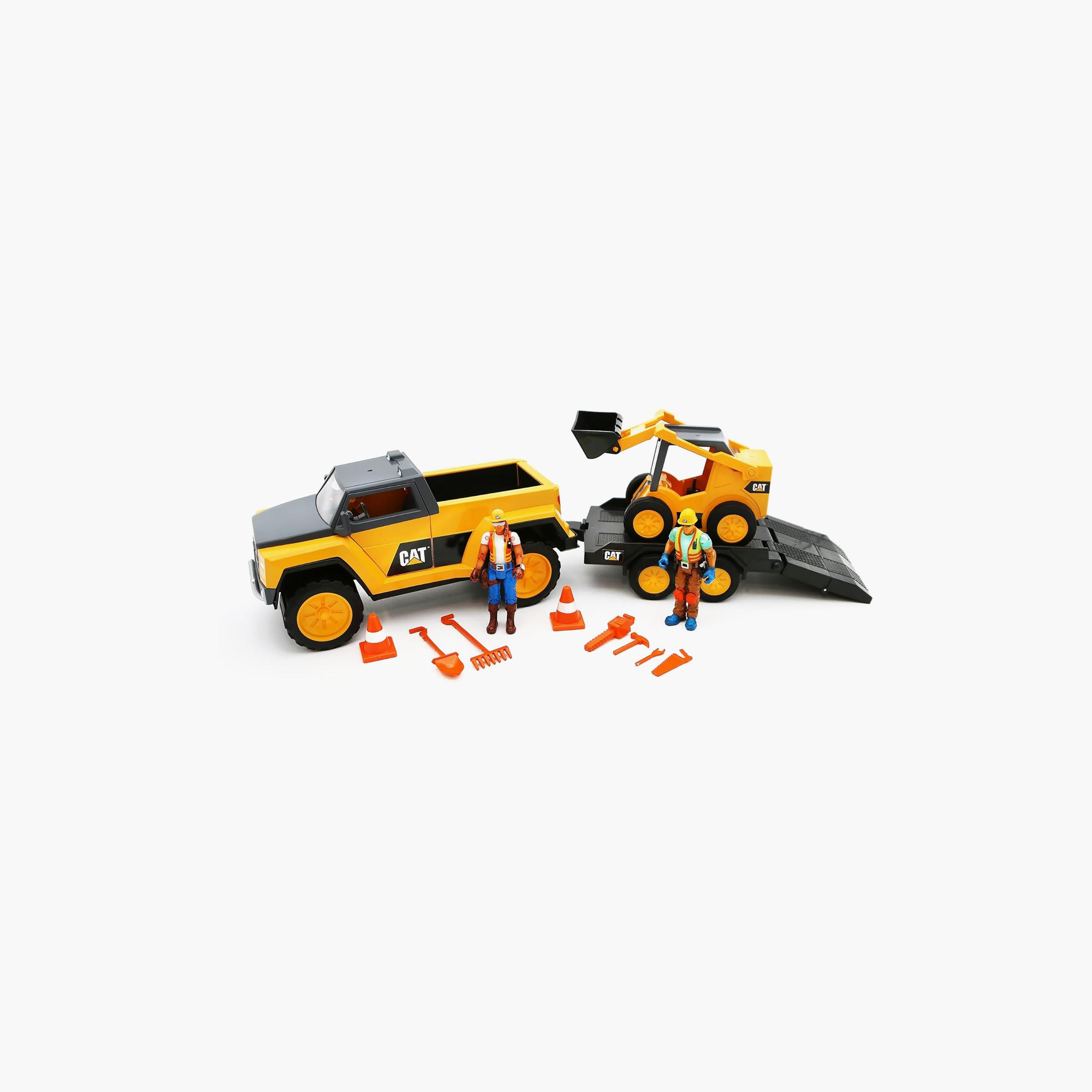 طقم لعب شاحنة بيك أب وسكيد ستير مع طاقم عمل من كات وورك فورس-toys-roleplay-toolsandconstructionsets-image-1