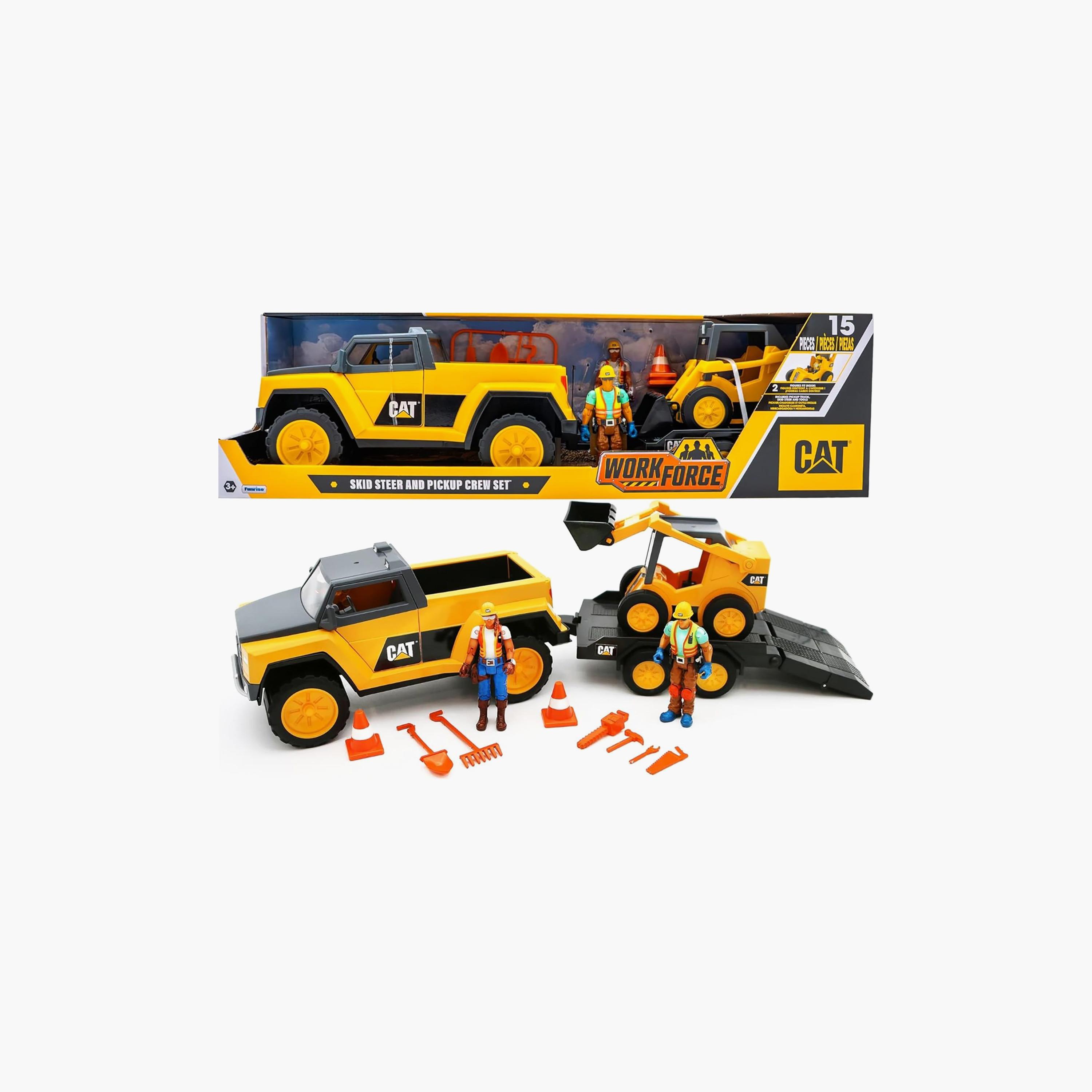 طقم لعب شاحنة بيك أب وسكيد ستير مع طاقم عمل من كات وورك فورس-toys-roleplay-toolsandconstructionsets-image-2