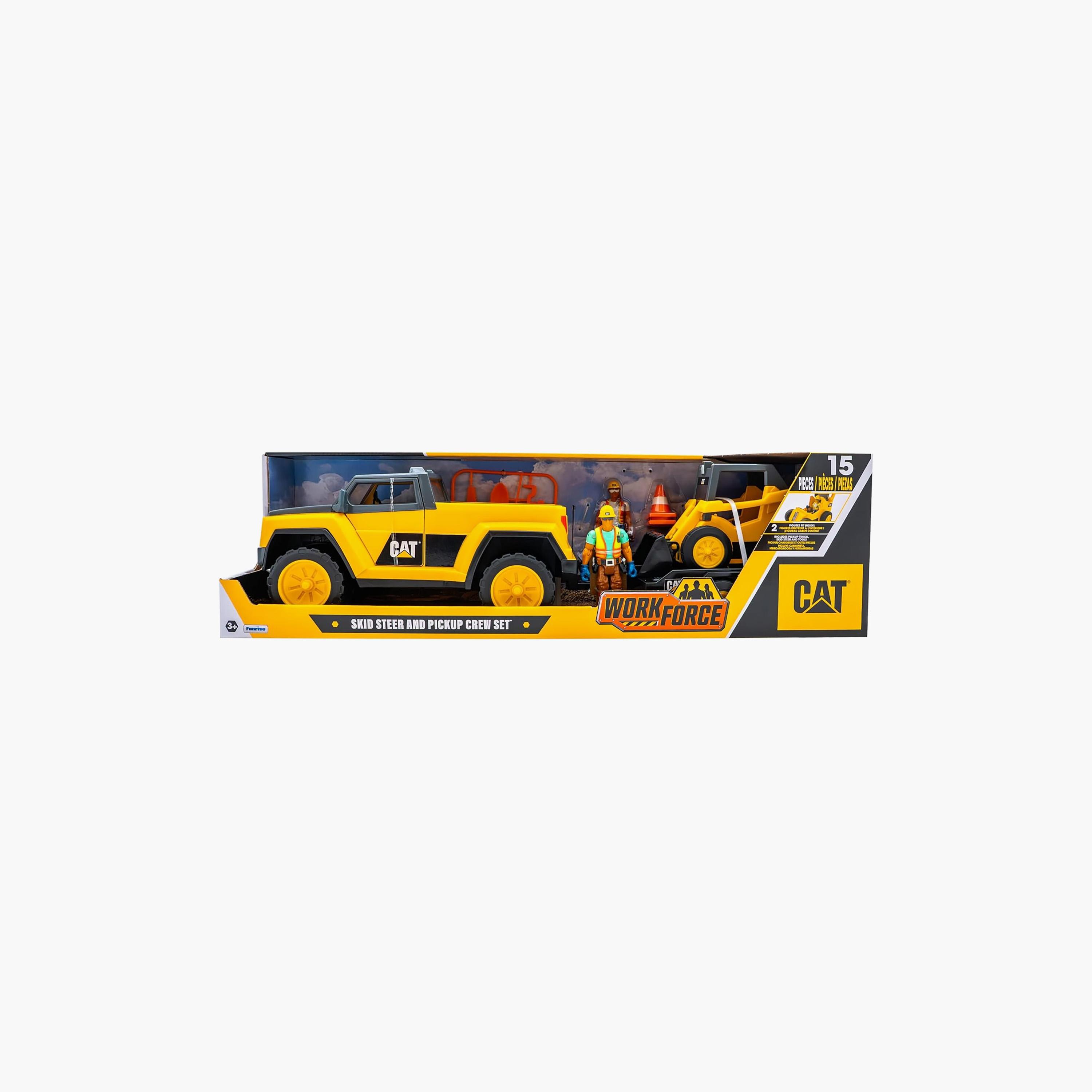 طقم لعب شاحنة بيك أب وسكيد ستير مع طاقم عمل من كات وورك فورس-toys-roleplay-toolsandconstructionsets-image-4