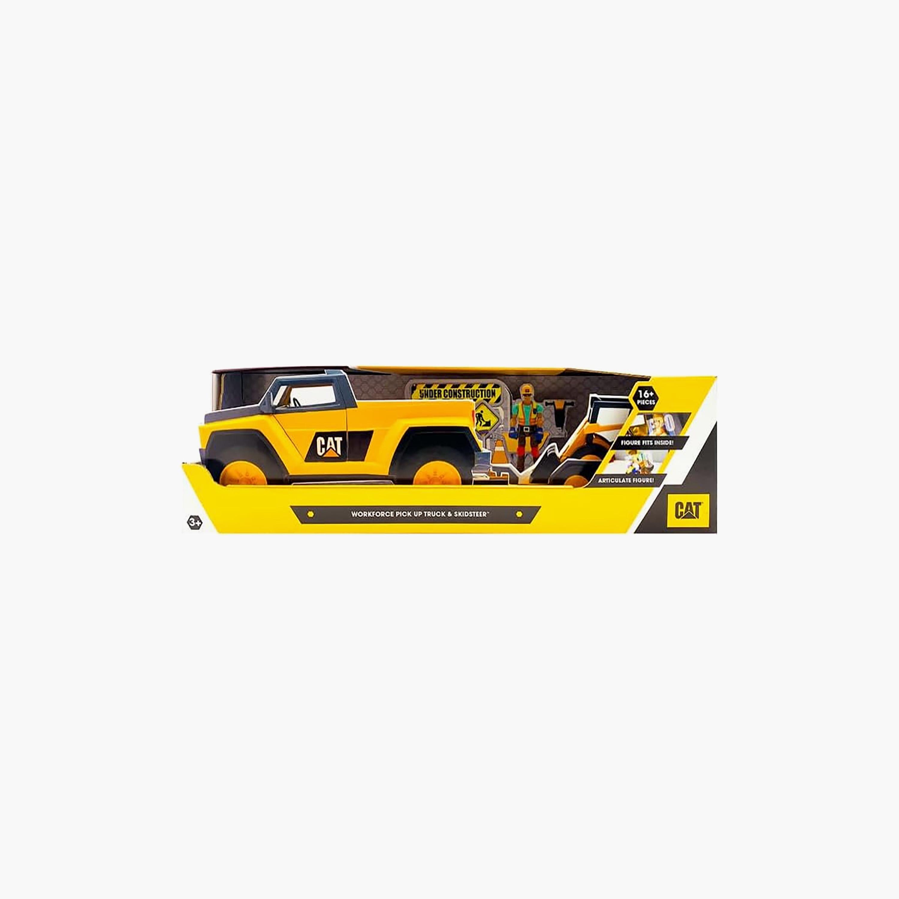 طقم لعب شاحنة بيك أب وسكيد ستير مع طاقم عمل من كات وورك فورس-toys-roleplay-toolsandconstructionsets-image-5