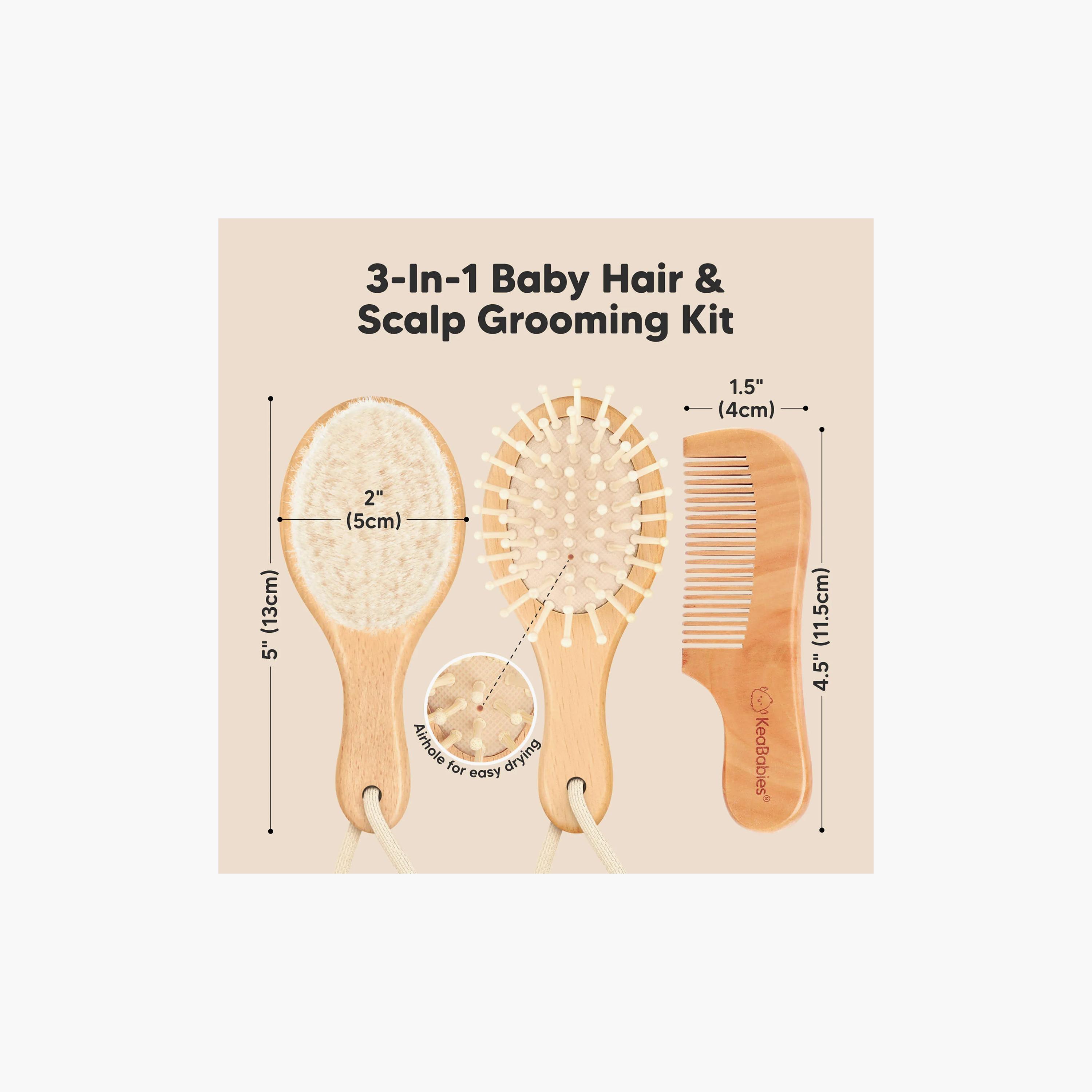 طقم فرشاة شعر ومشط للأطفال من كيابيبيز-baby-bathandcare-hairbodyskincare-image-11