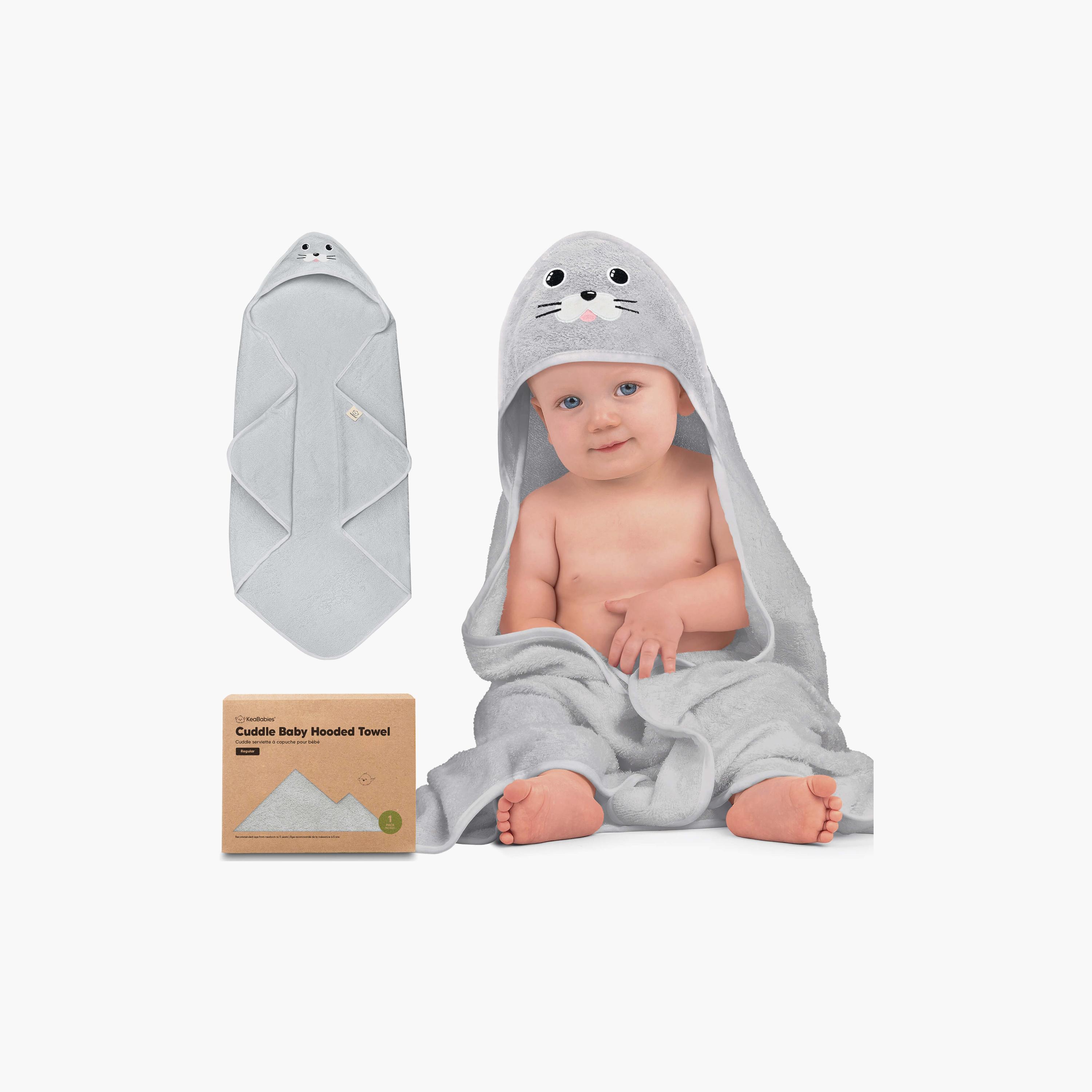 منشفة استحمام بقبعة من خيزران عضوي من كيابيبيز-baby-bathandcare-towels-image-3