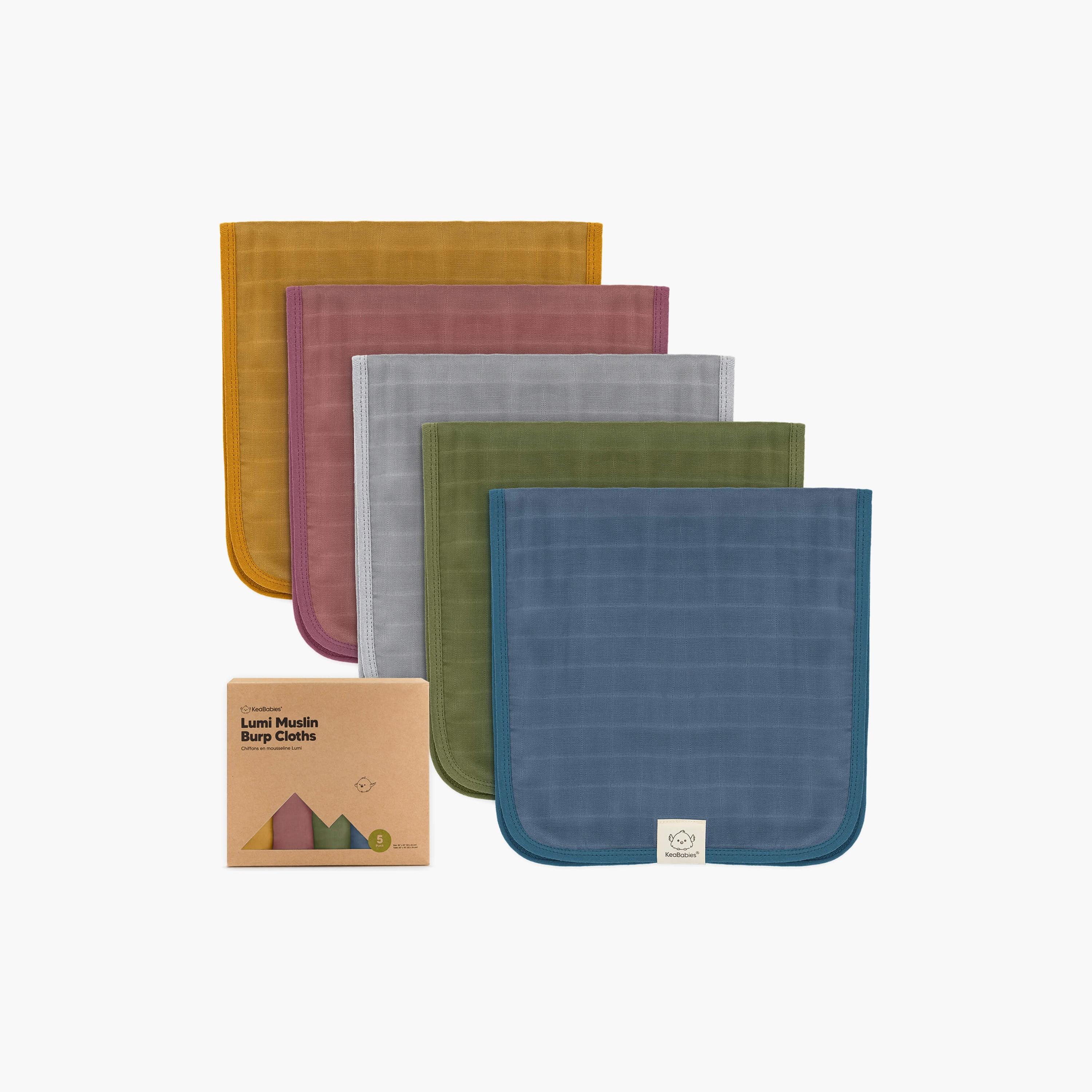 فوط تجشؤ موسلين لومي للأطفال 5 قطع من كيابيبيز-baby-bathandcare-towels-image-2