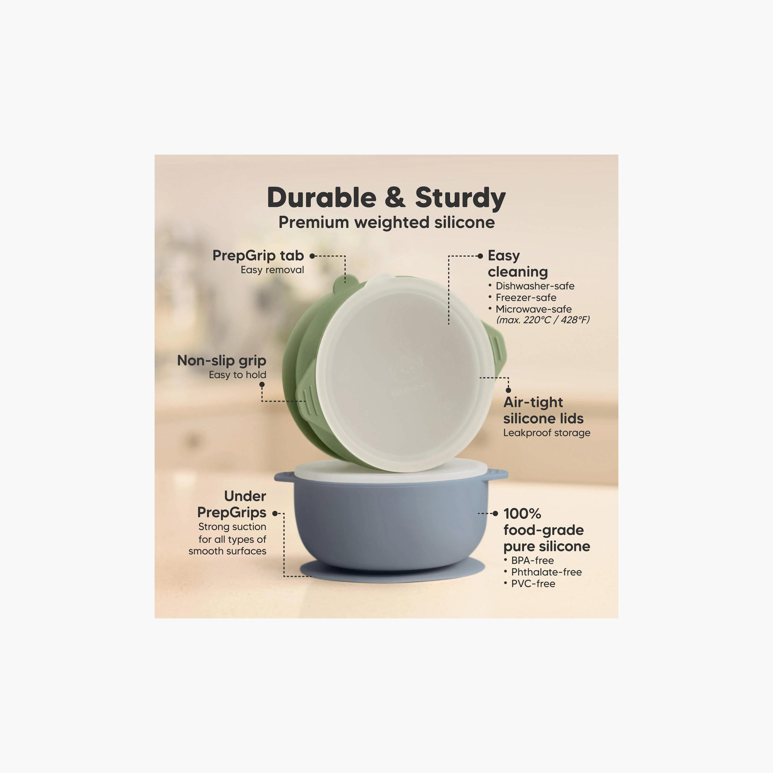 أطباق سيليكون بشفاط وأغطية قطعتان بريب من كيابيبيز-baby-feeding-mealtimeessentials-image-2