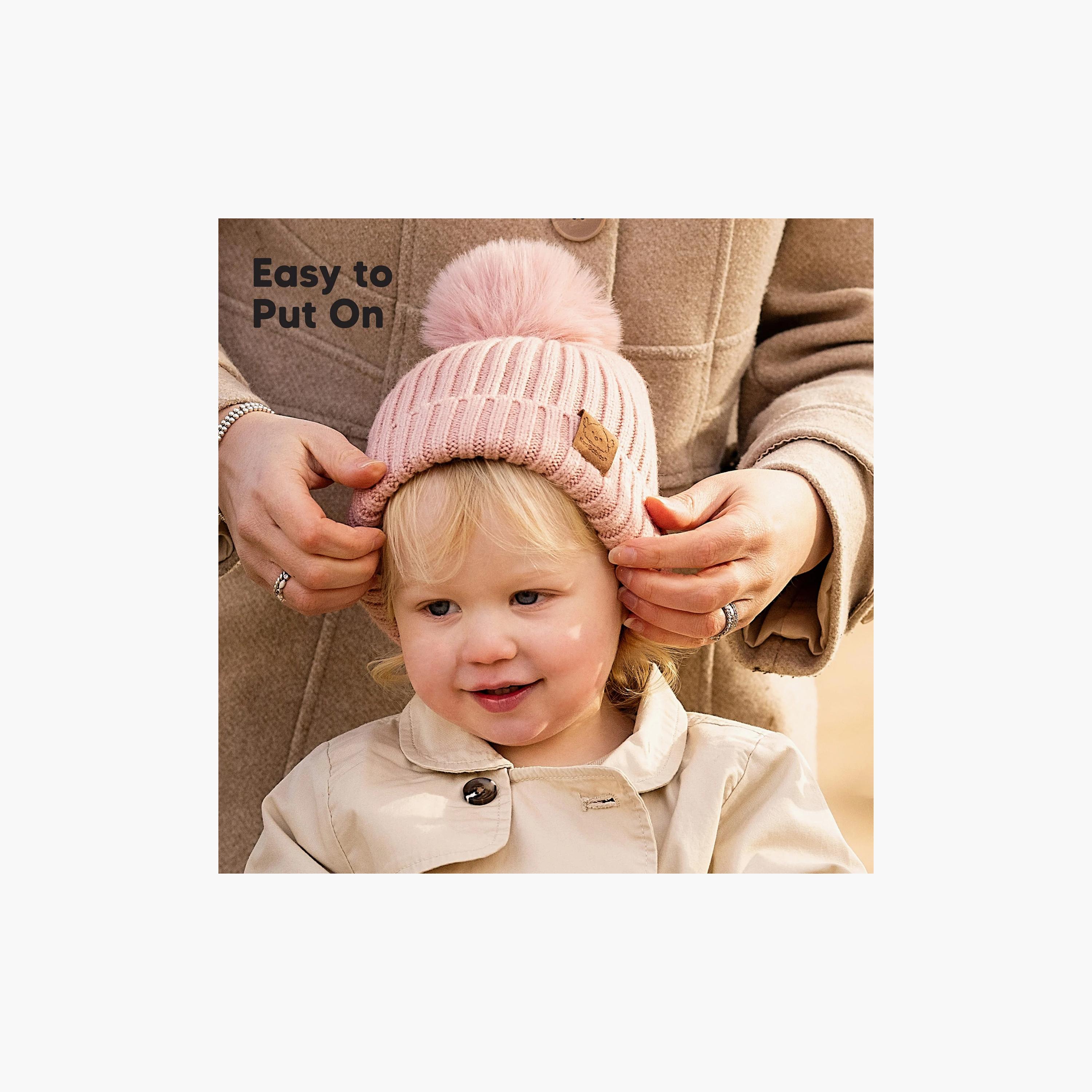 قبعات بيني تريكو بكرة بوم للأطفال عبوة من قطعتين من كيابيبيز-boys-accessories-caps-image-2