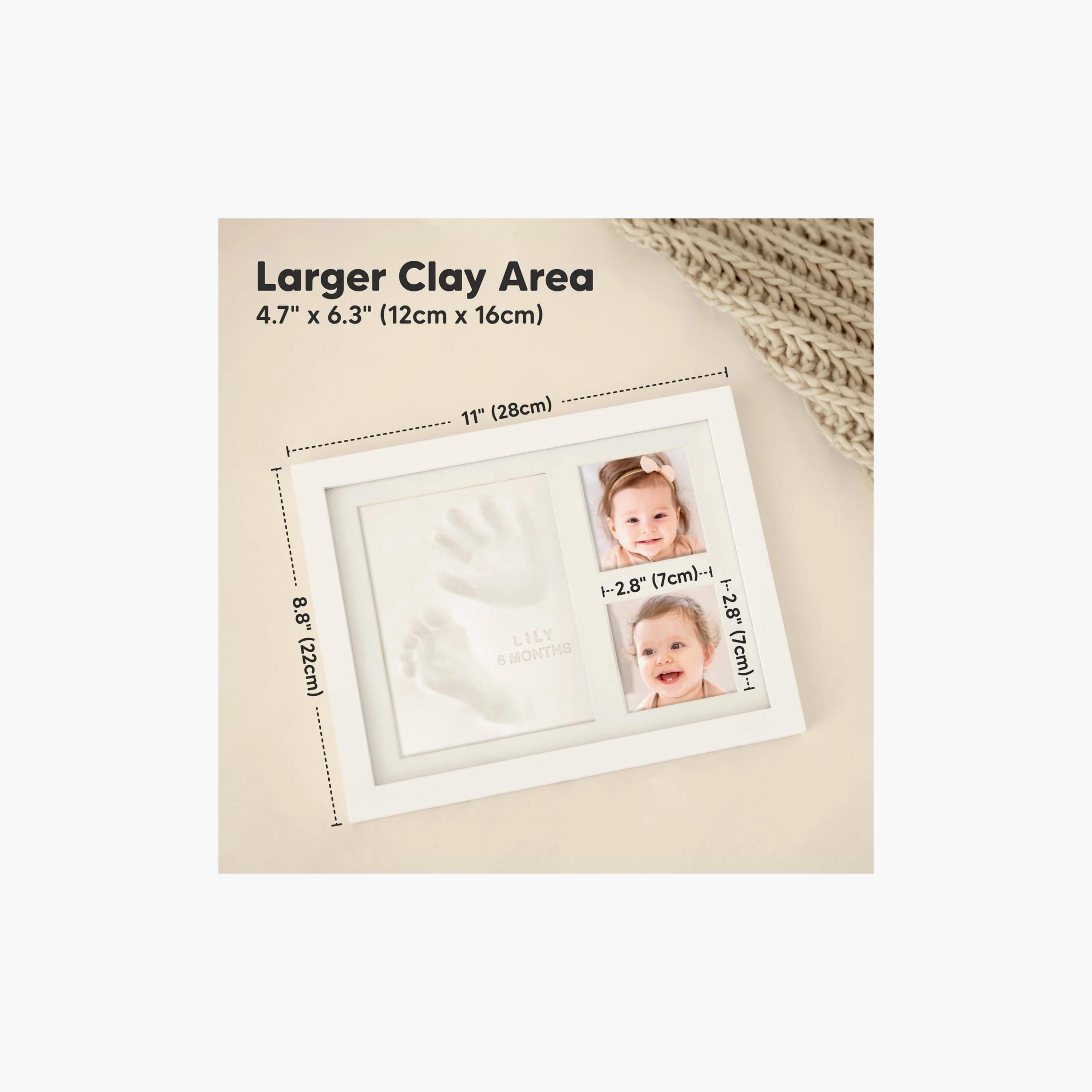 إطار مزدوج تذكاري لطبعة يد وقدم الطفل من كيابيبيز-baby-nursery-roomdecor-image-2