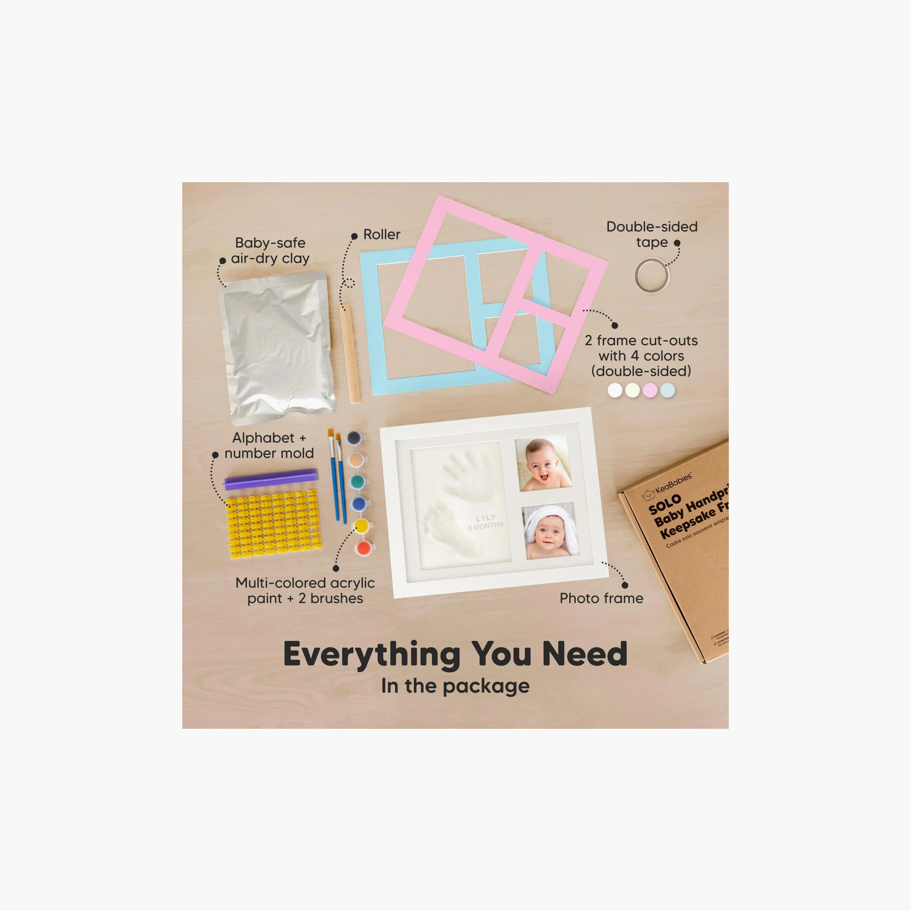 إطار مزدوج تذكاري لطبعة يد وقدم الطفل من كيابيبيز-baby-nursery-roomdecor-image-5