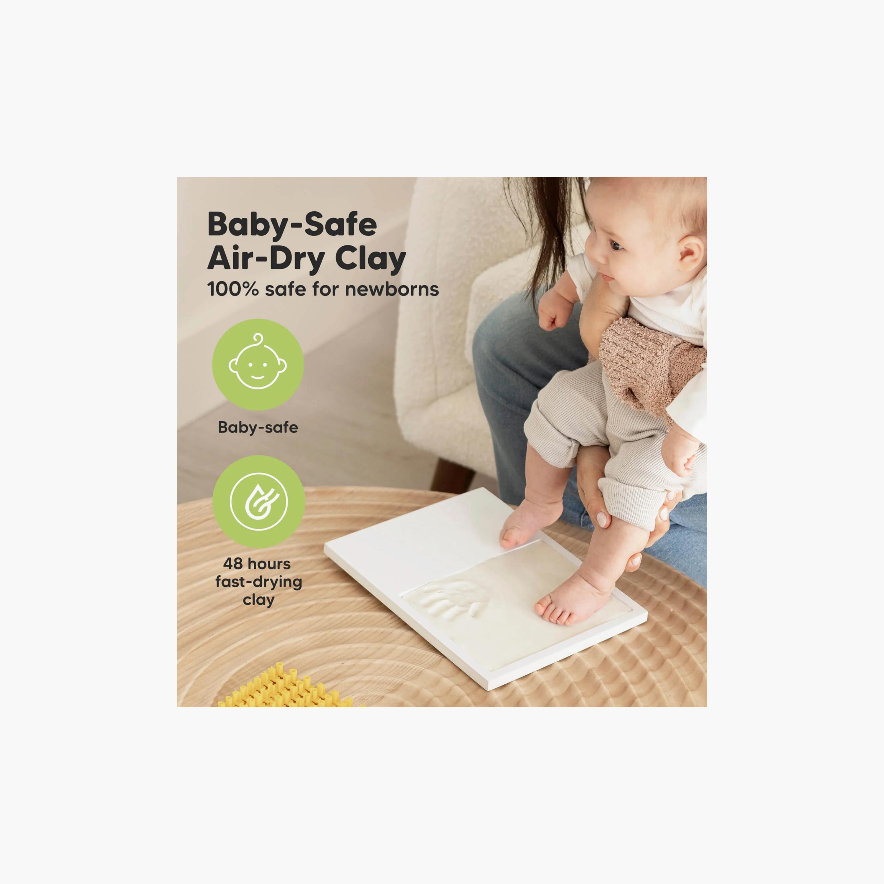 إطار مزدوج تذكاري لطبعة يد وقدم الطفل من كيابيبيز-baby-nursery-roomdecor-image-6