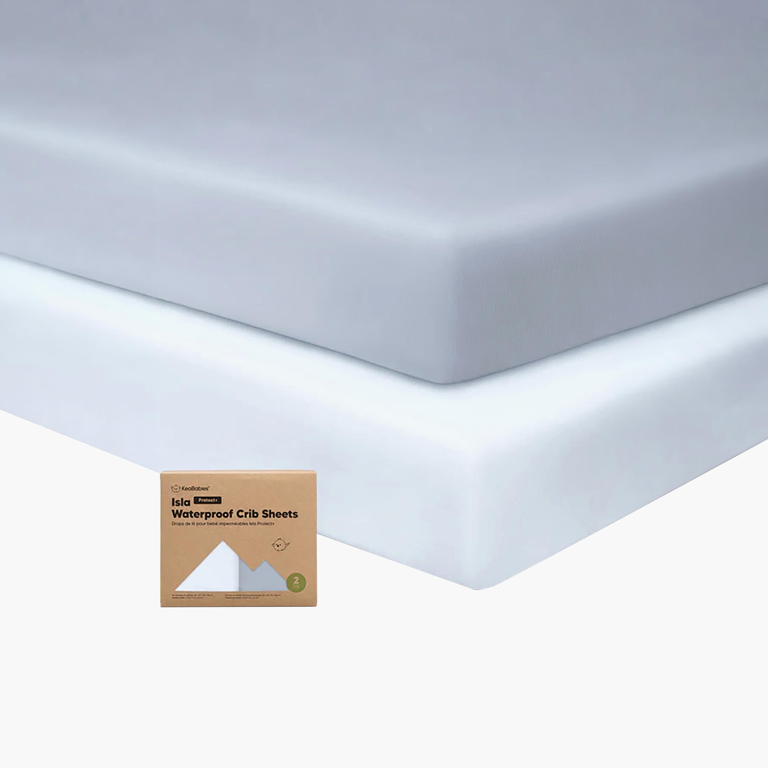 طقم ملاءات سرير أطفال مقاوم للماء من قطعتين إيسلا بروتكت+ من كيابيبيز-baby-nursery-babybedding-image-1