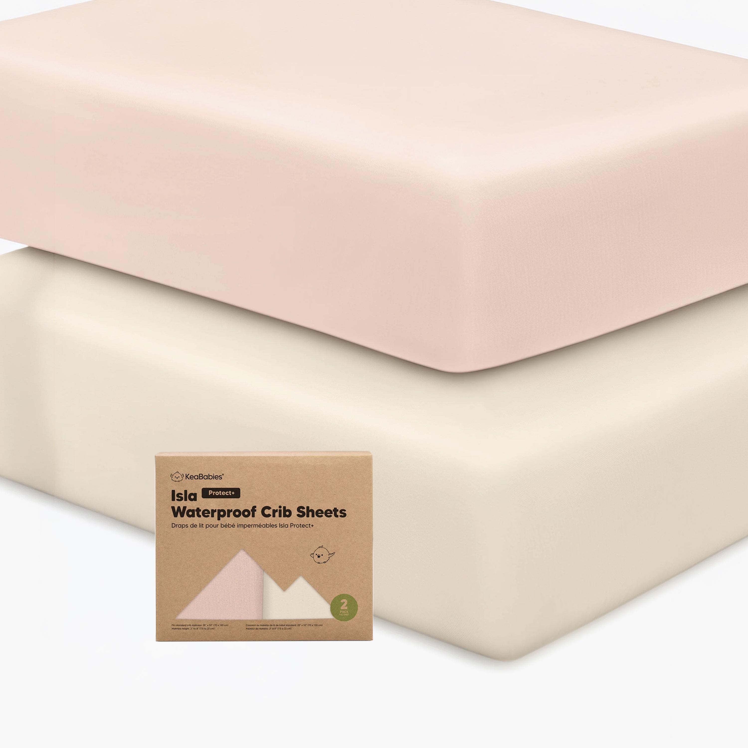 طقم ملاءات سرير أطفال مقاوم للماء من قطعتين إيسلا بروتكت+ من كيابيبيز-baby-nursery-babybedding-image-1