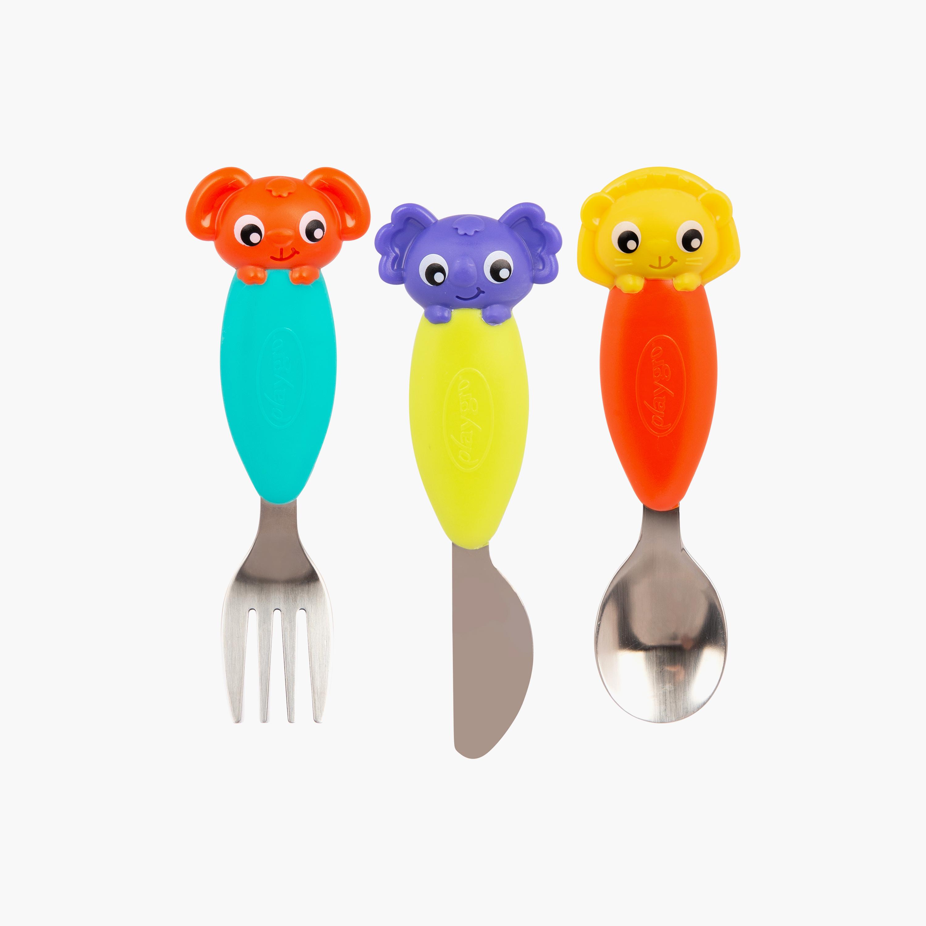 طقم أدوات مائدة من الستانلس ستيل من بلايجرو-baby-feeding-mealtimeessentials-image-1