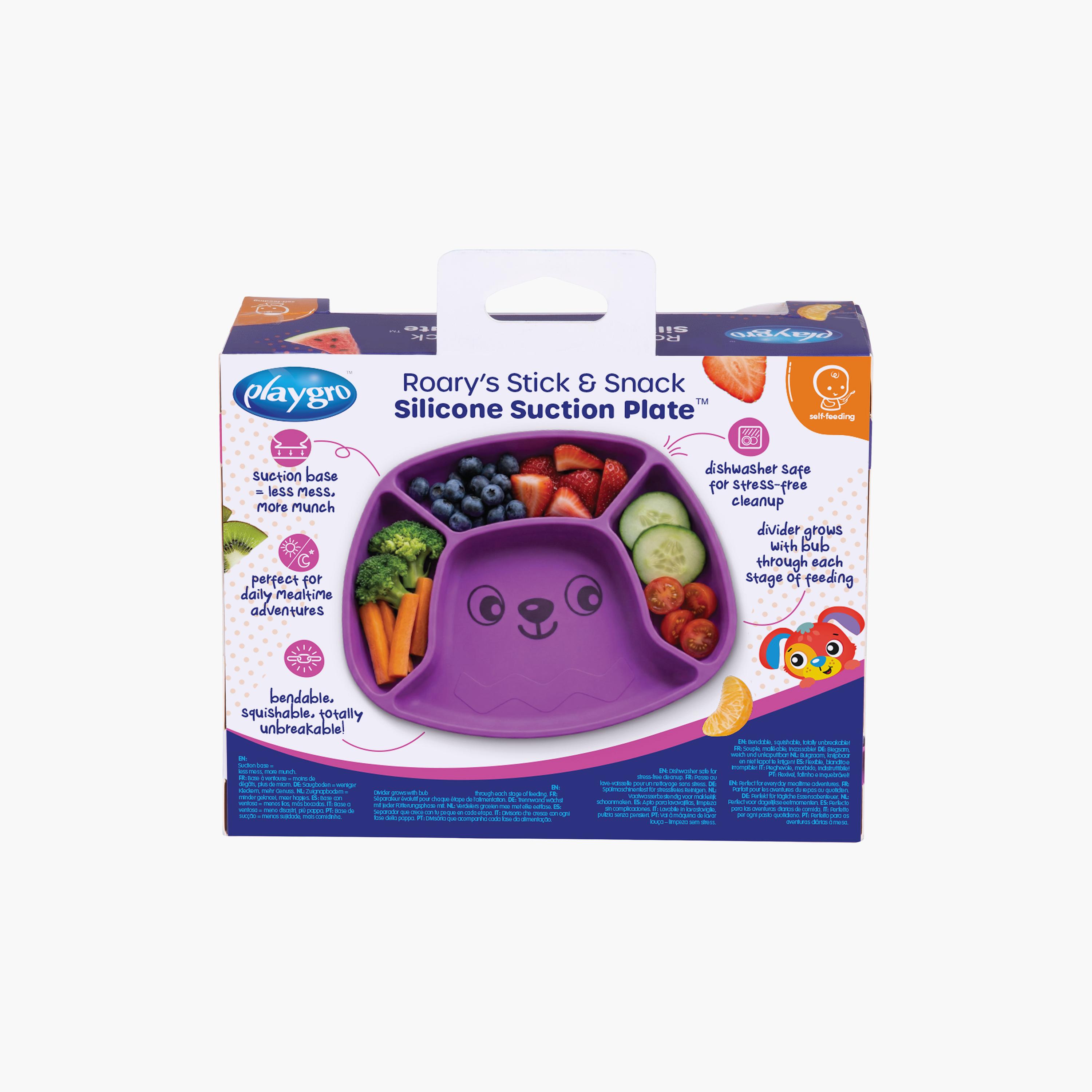 طبق سيليكون بقاعدة شفط ستيك آند سناك من بلايجرو-baby-feeding-mealtimeessentials-image-3