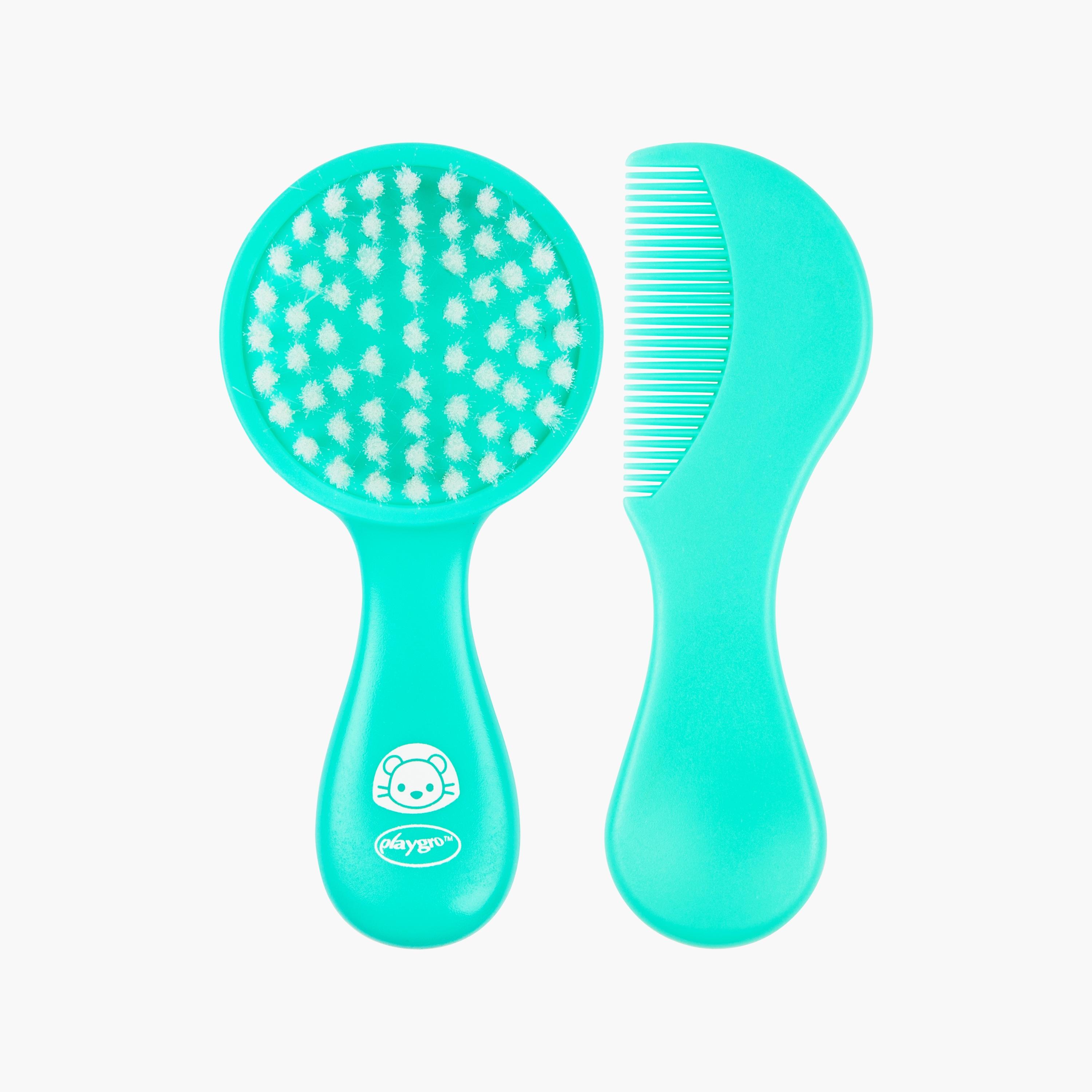 طقم فرشاة ومشط بلمسة ناعمة للأطفال من بلايجرو-baby-bathandcare-grooming-image-1