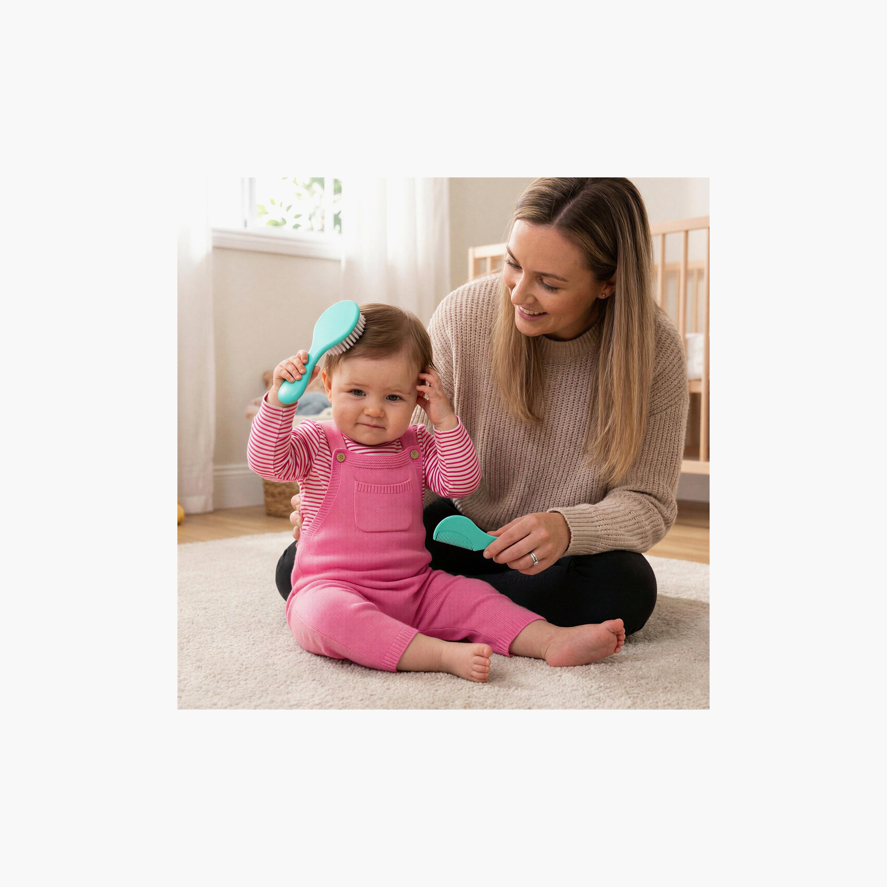 طقم فرشاة ومشط بلمسة ناعمة للأطفال من بلايجرو-baby-bathandcare-grooming-image-16