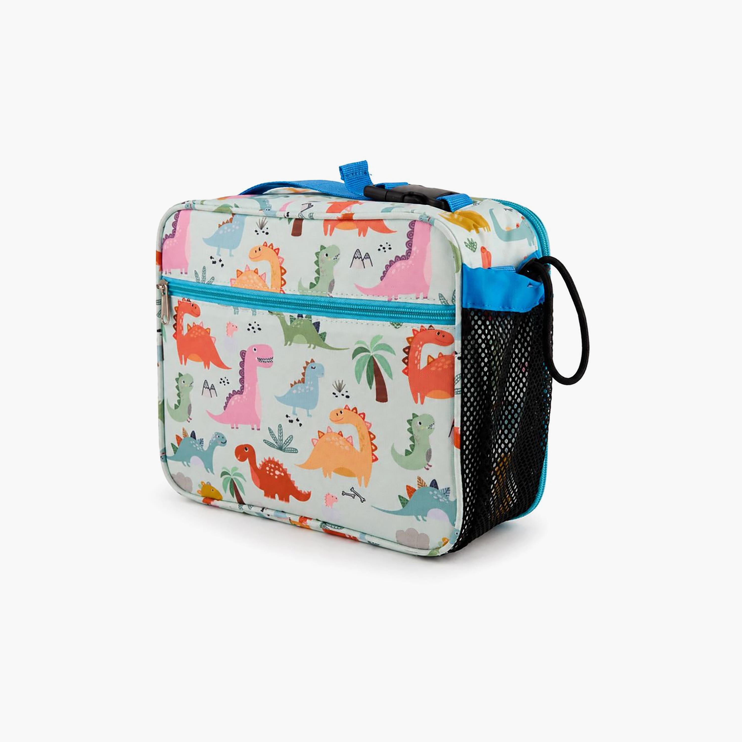 Bonbon Dinosaur Insulated Lunch Bag for Boys 2-5 Yrs with Bottle Holder & Shoulder Strap - 8.6 Inch-school-lunchessentials-lunchbags-image-2