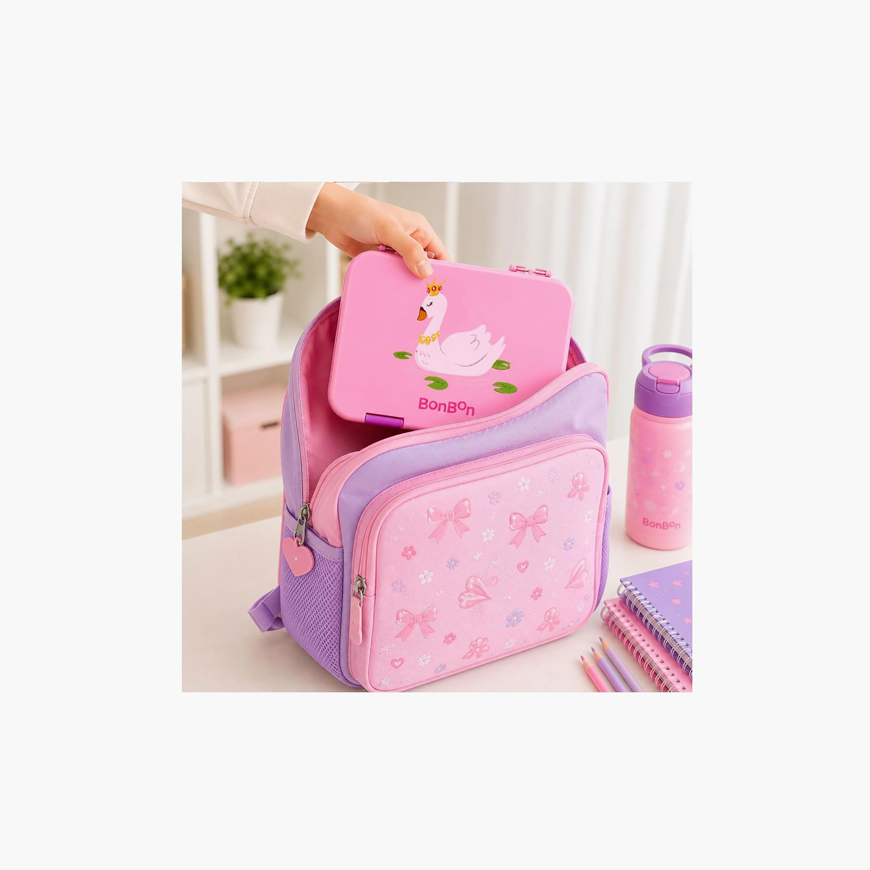 علبة تقسيم غداء للبنات قابلة للتحويل من بونبون سوان آمنة للميكروويف - 800 مل-school-lunchessentials-lunchboxes-image-6