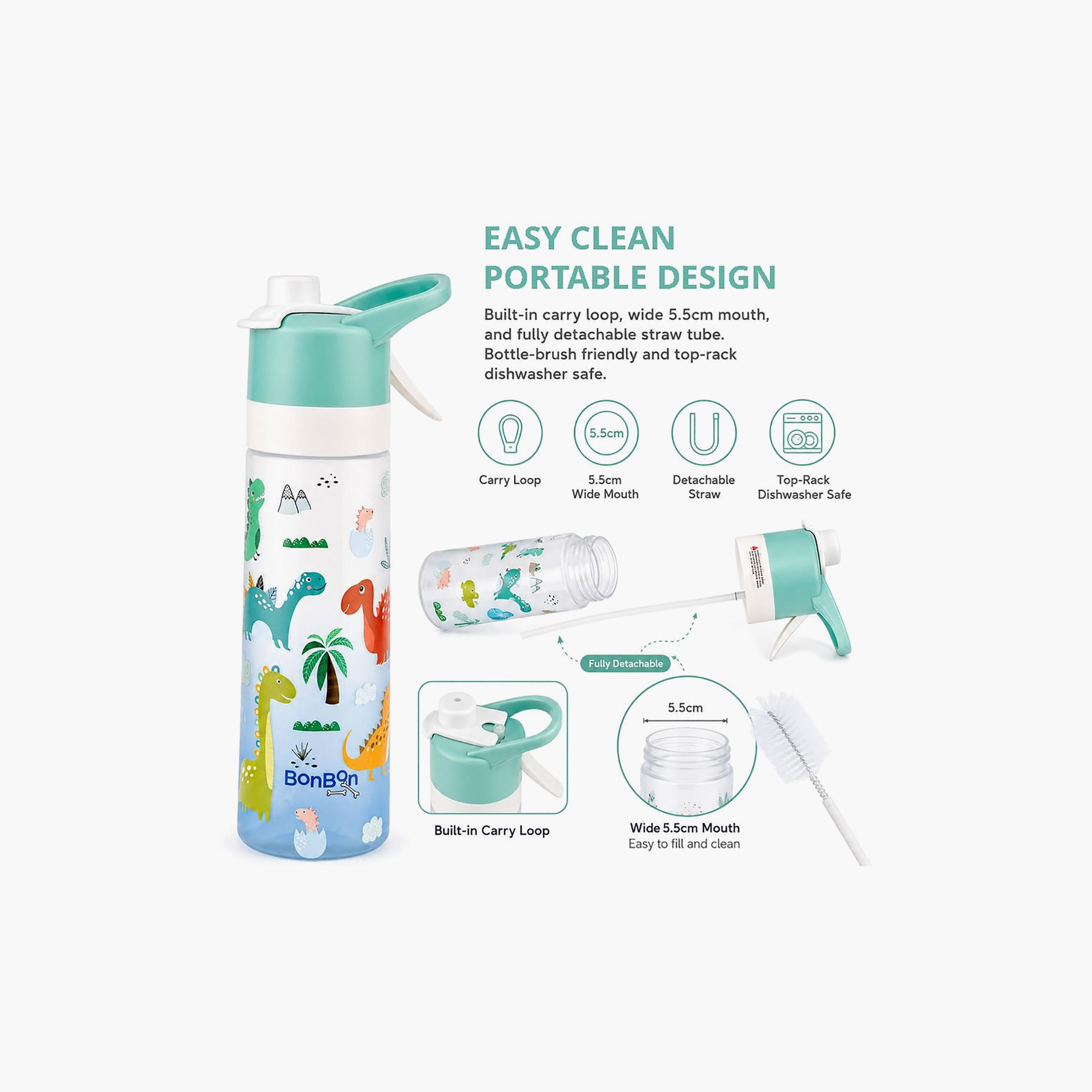 Tritan Water Bottle with Easy-Sip Spout & Cooling Spray - 650 ml-school-waterbottles-image-4
