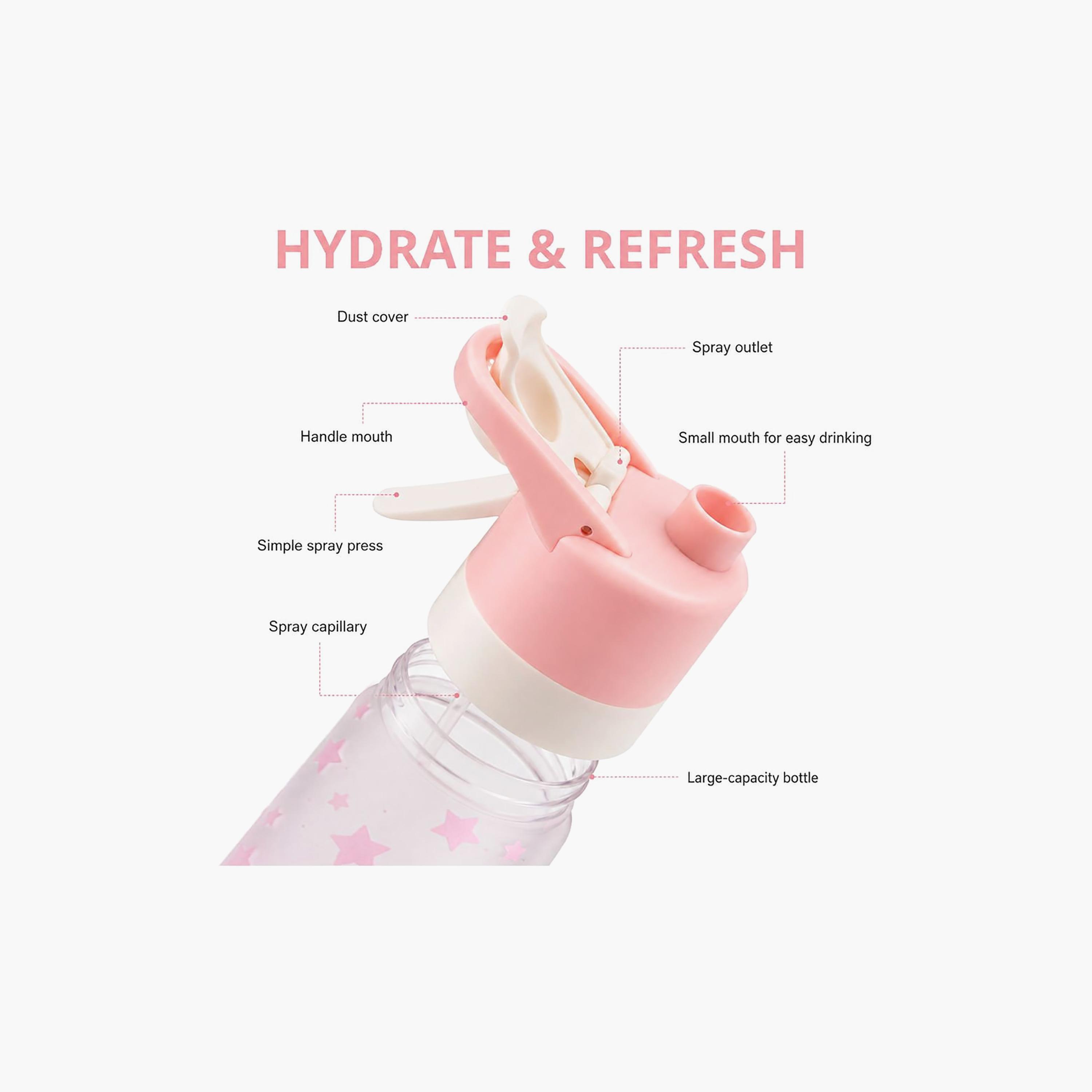 Tritan Water Bottle with Easy-Sip Spout & Cooling Spray - 650 ml-school-waterbottles-image-4