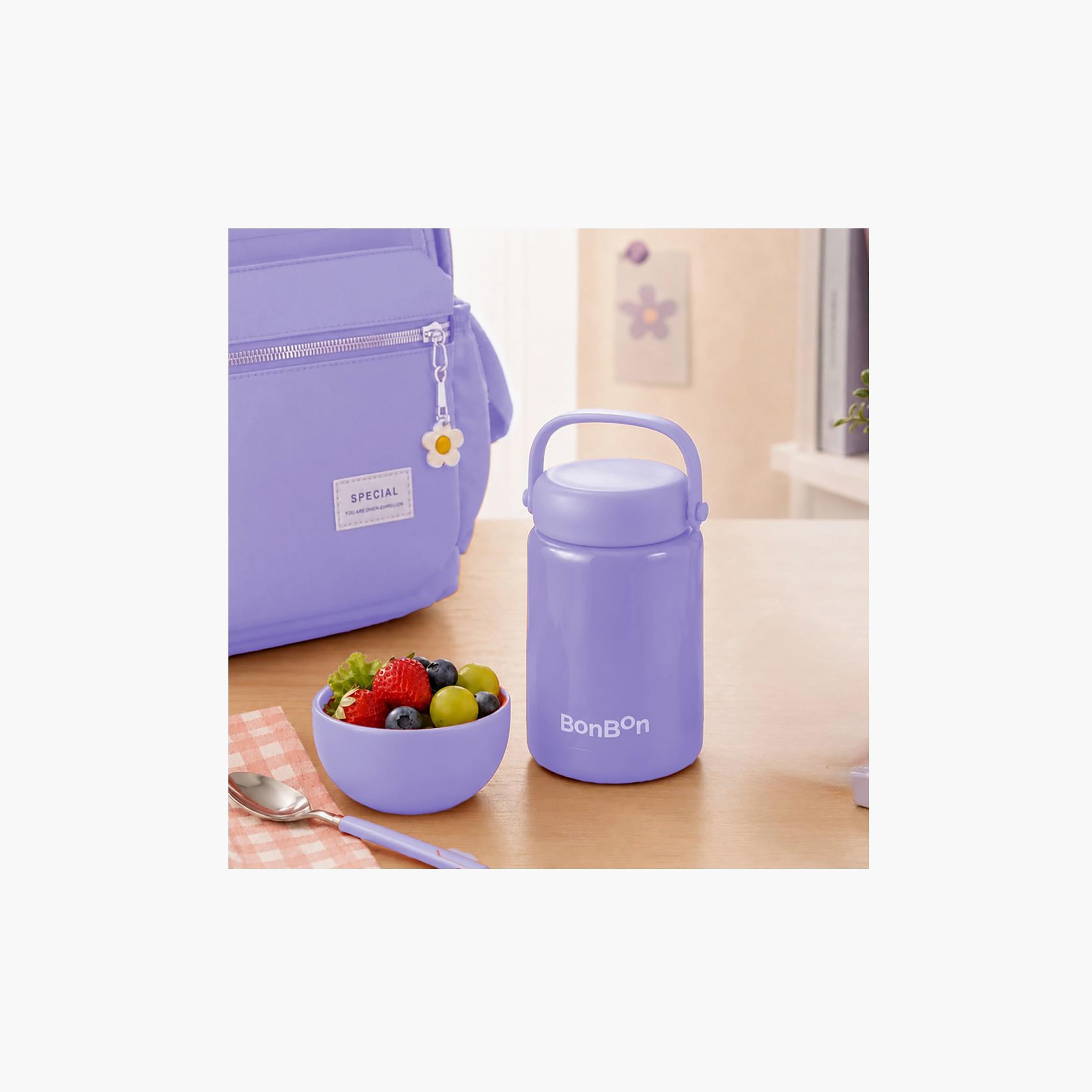 إناء طعام معزول من الستانلس ستيل بمقبض حمل من بونبون - 350 مل-school-lunchessentials-lunchboxes-image-6