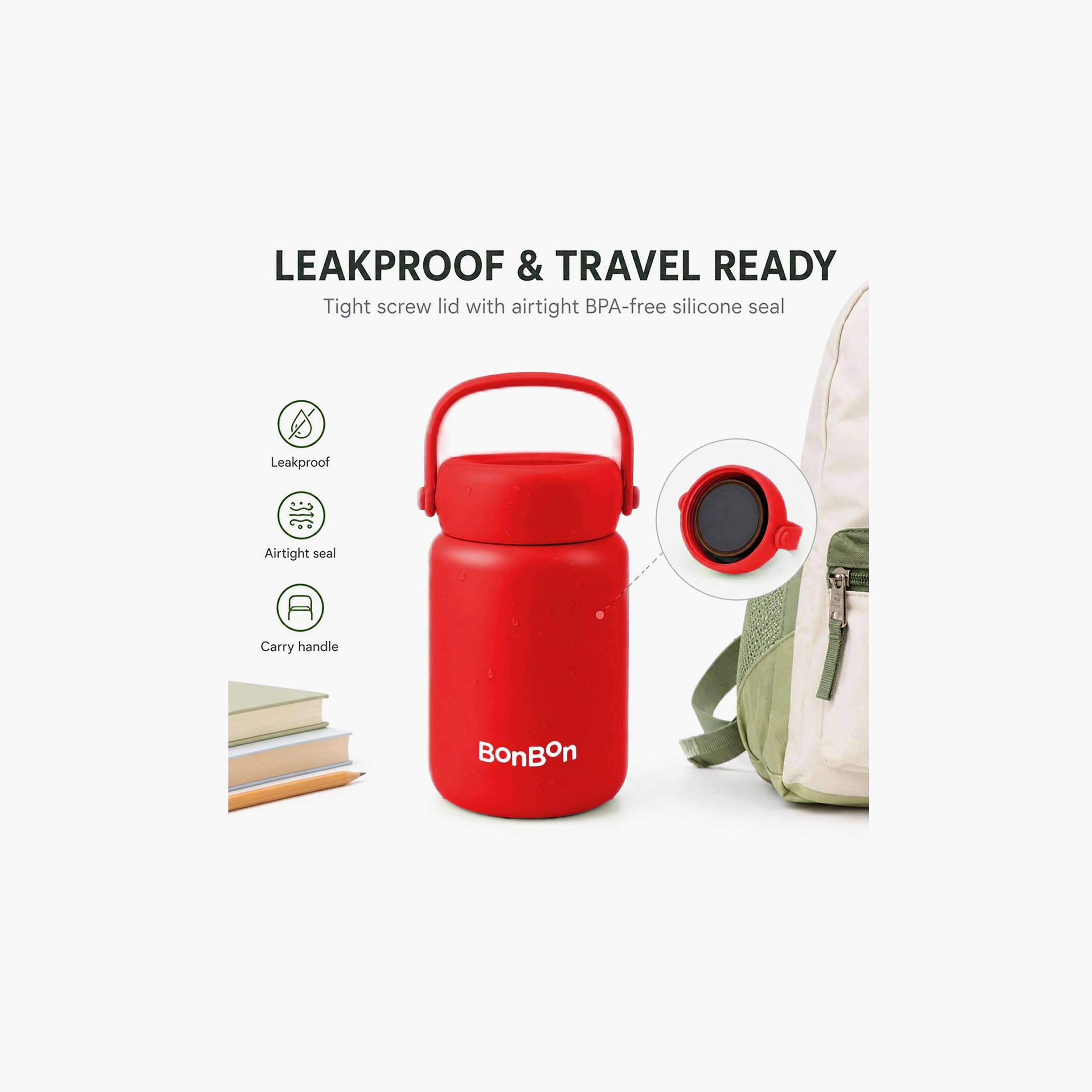 إناء طعام معزول من الستانلس ستيل بمقبض حمل من بونبون - 350 مل-school-lunchessentials-lunchboxes-image-5