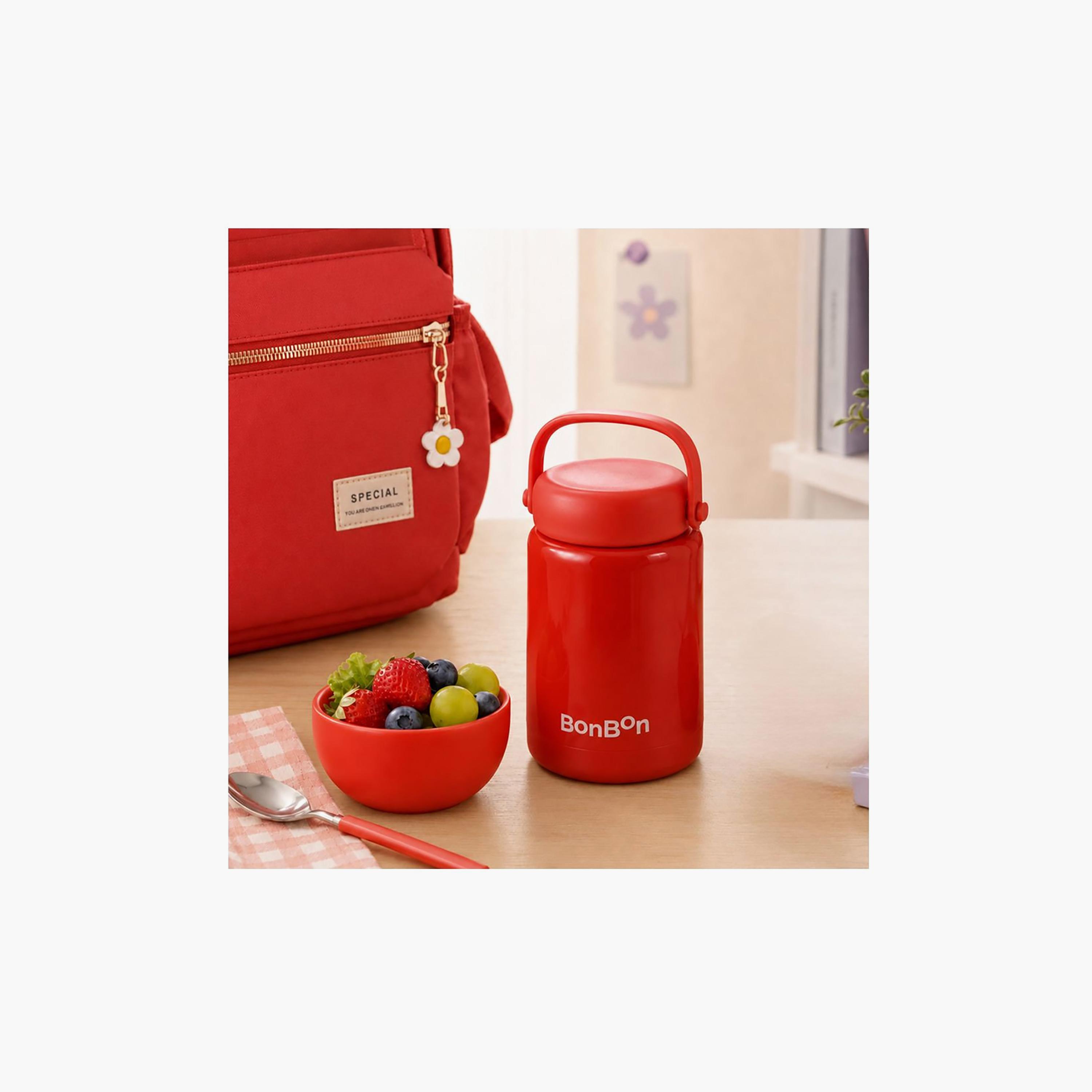 إناء طعام معزول من الستانلس ستيل بمقبض حمل من بونبون - 350 مل-school-lunchessentials-lunchboxes-image-6