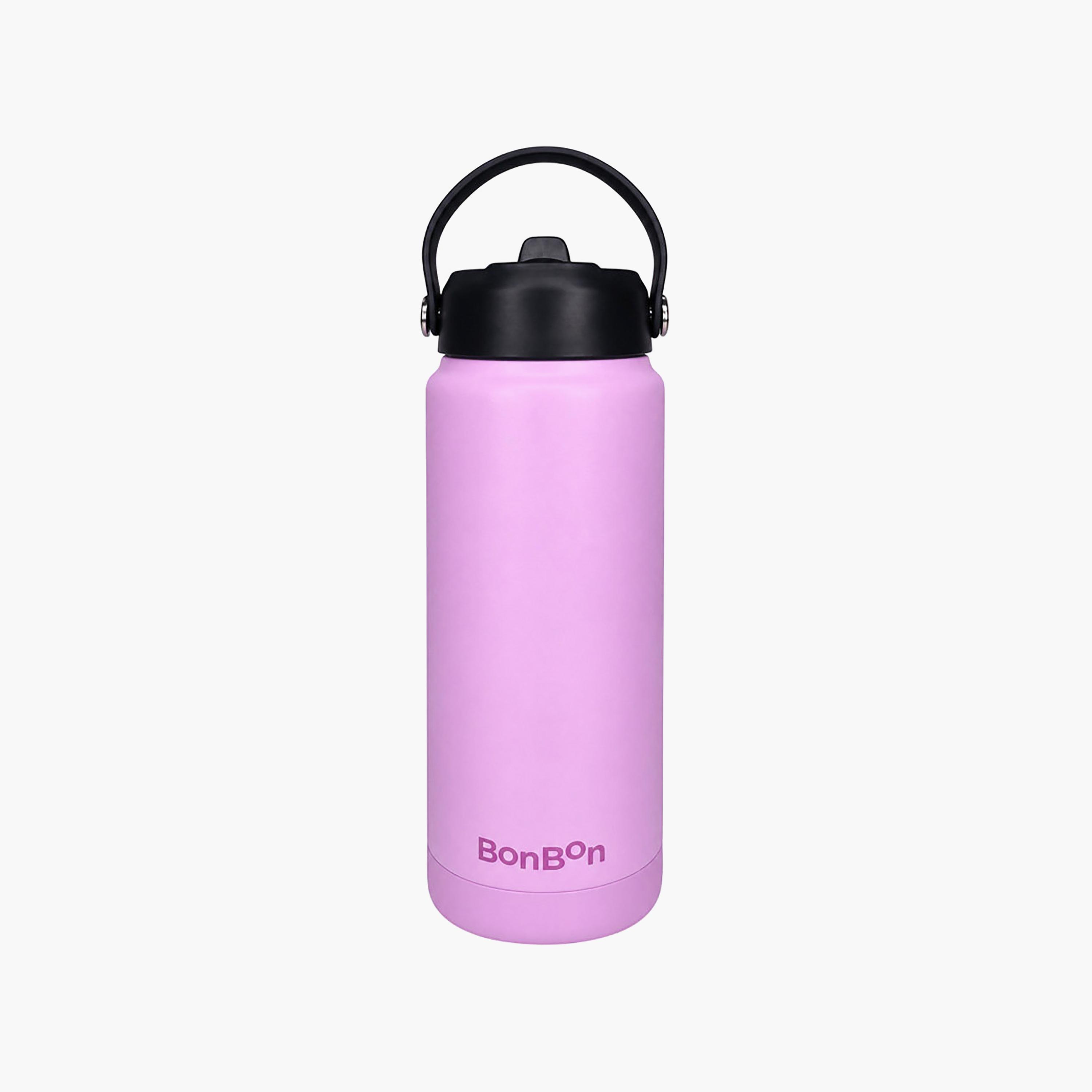 Stainless Steel Water Bottle with Straw Lid Spout & Carry Handle - 750 ml-school-waterbottles-image-1