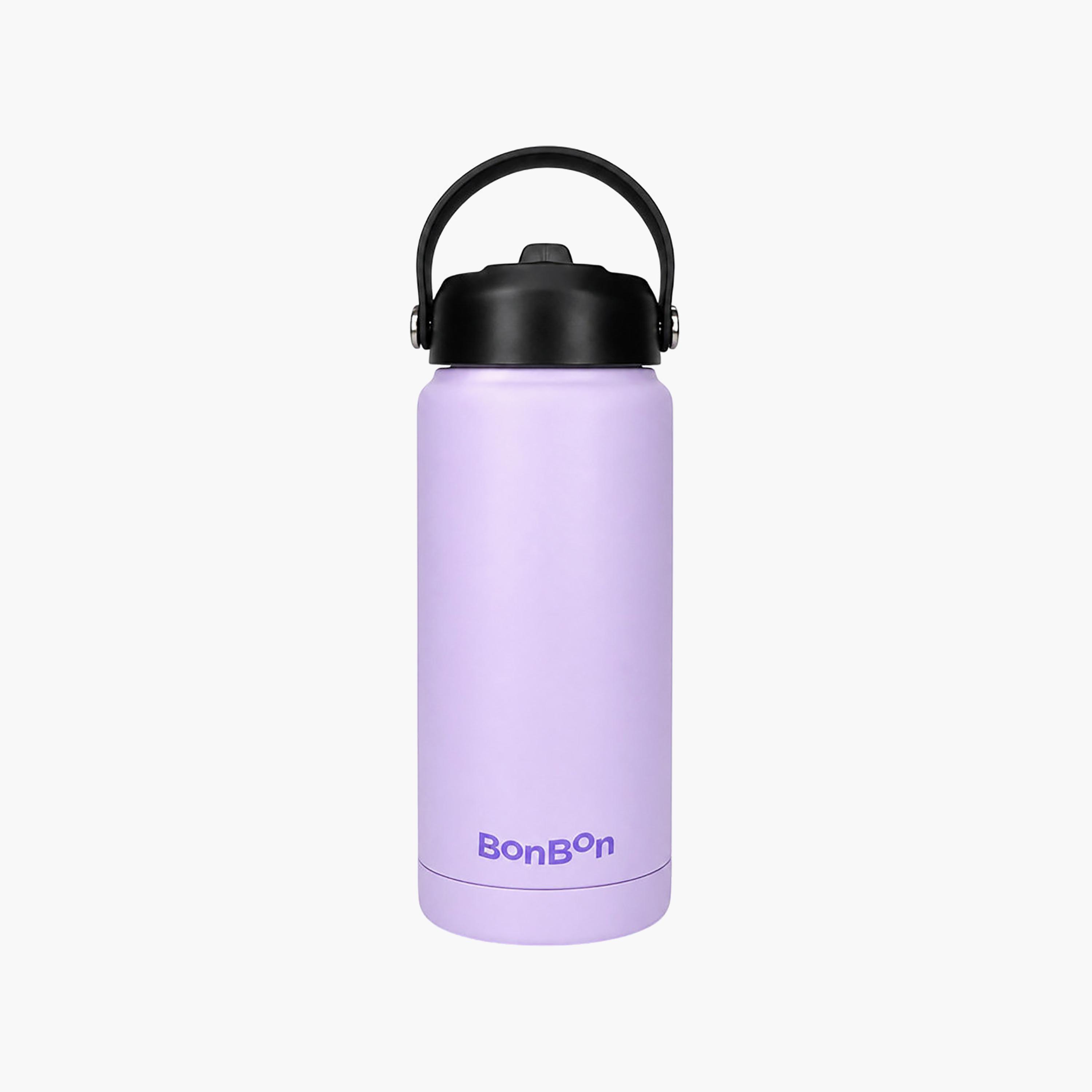 Stainless Steel Water Bottle with Straw Lid Spout & Carry Handle - 750 ml-school-waterbottles-image-1
