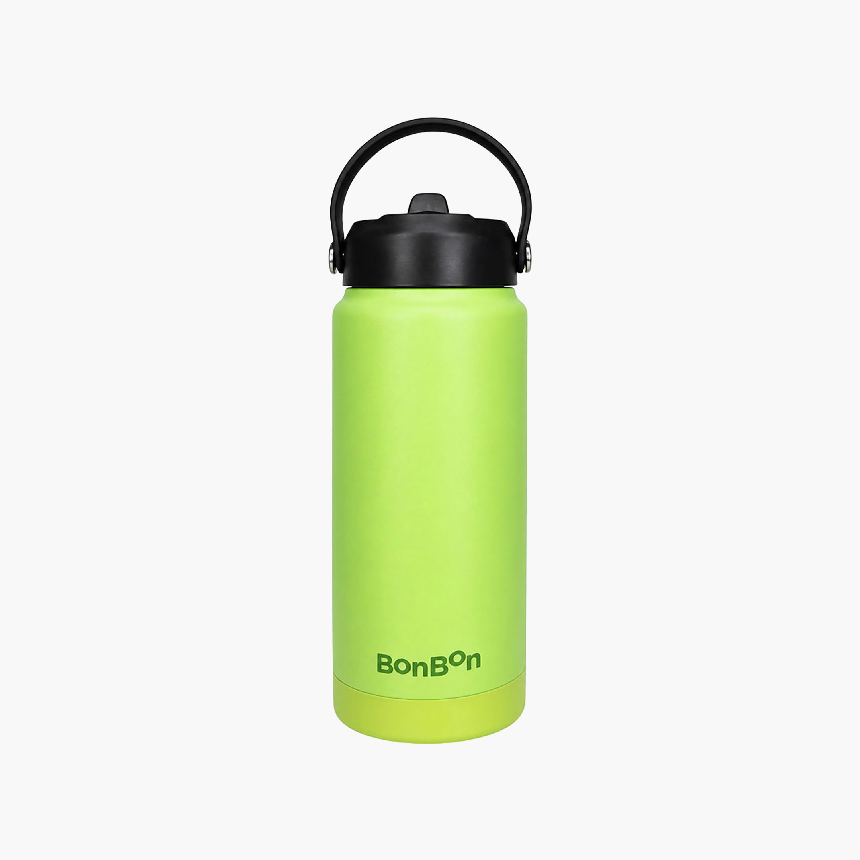 Stainless Steel Water Bottle with Straw Lid Spout & Carry Handle - 750 ml-school-waterbottles-image-1