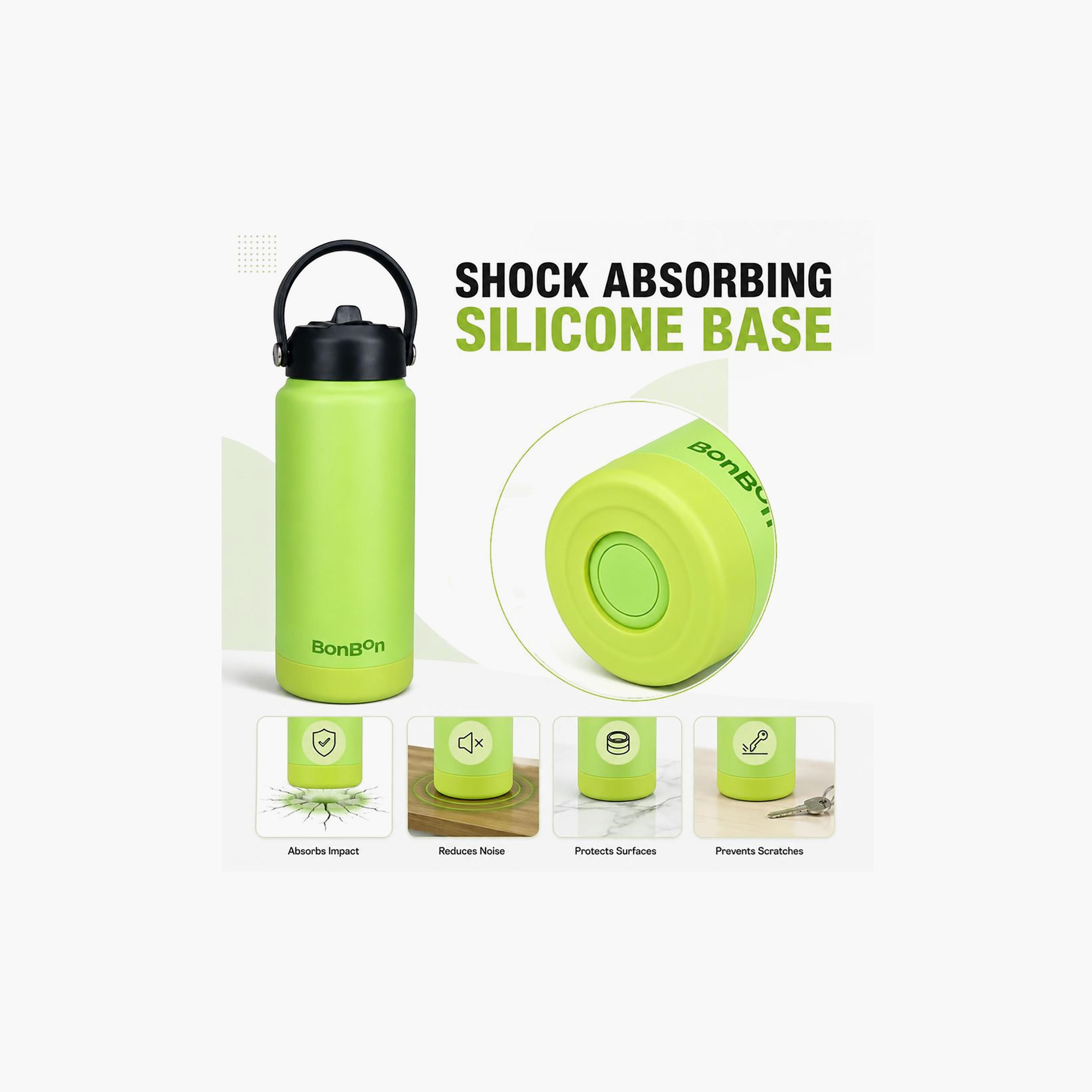 Stainless Steel Water Bottle with Straw Lid Spout & Carry Handle - 750 ml-school-waterbottles-image-9